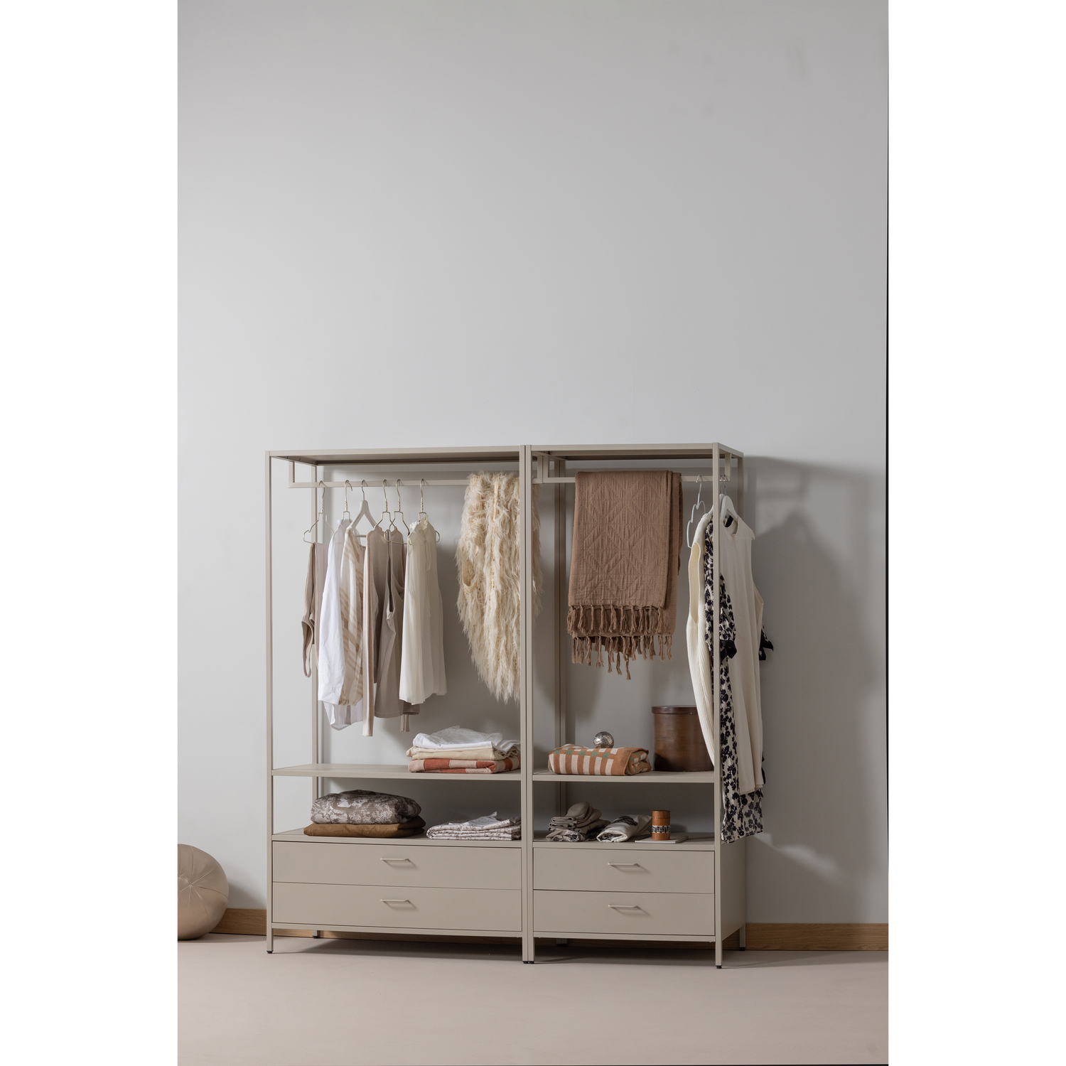Open Kledingkast Ferris 185 x 70 cm - Zand - Afbeelding 2