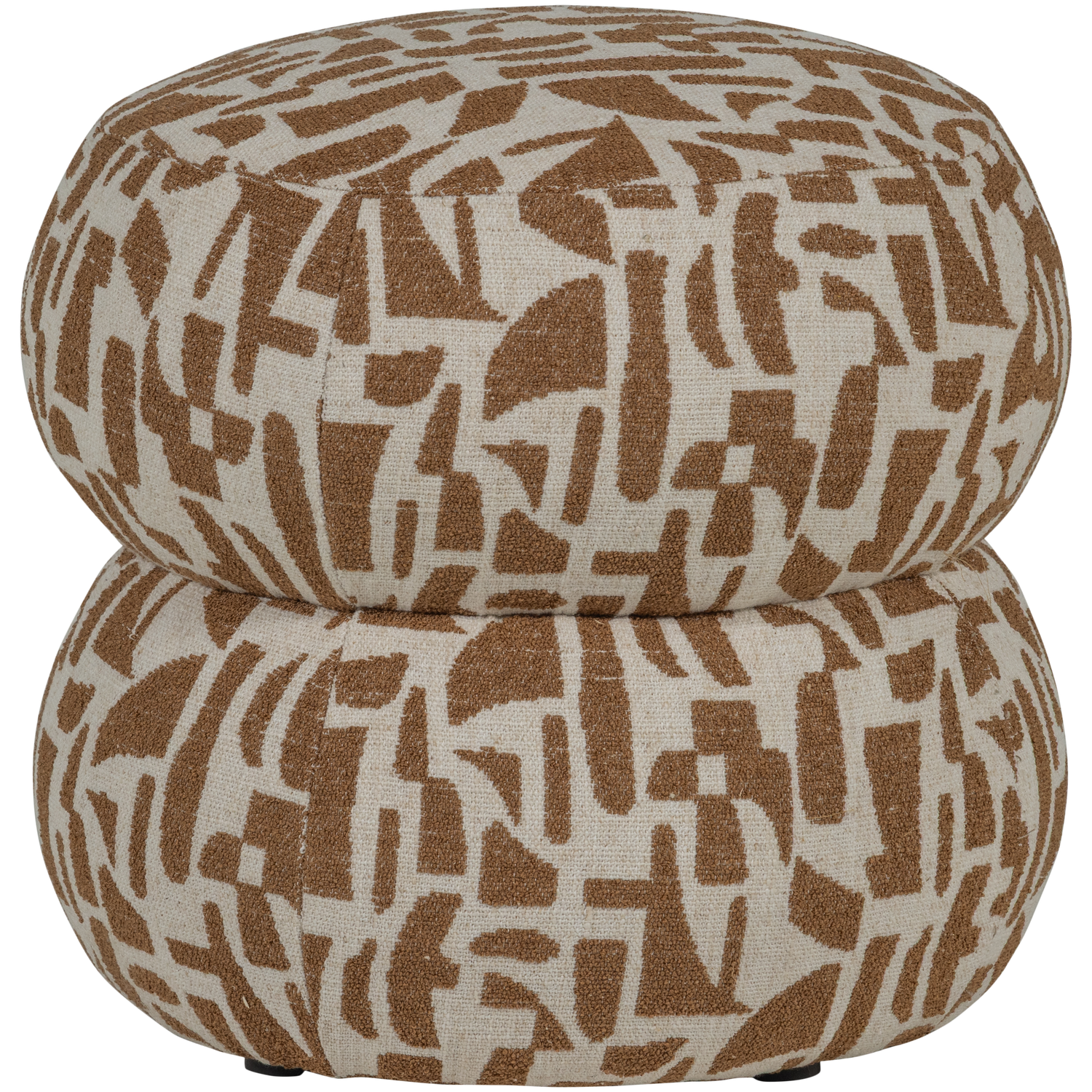 Poef Anic Grafisch Patroon - Bruin - Afbeelding 5
