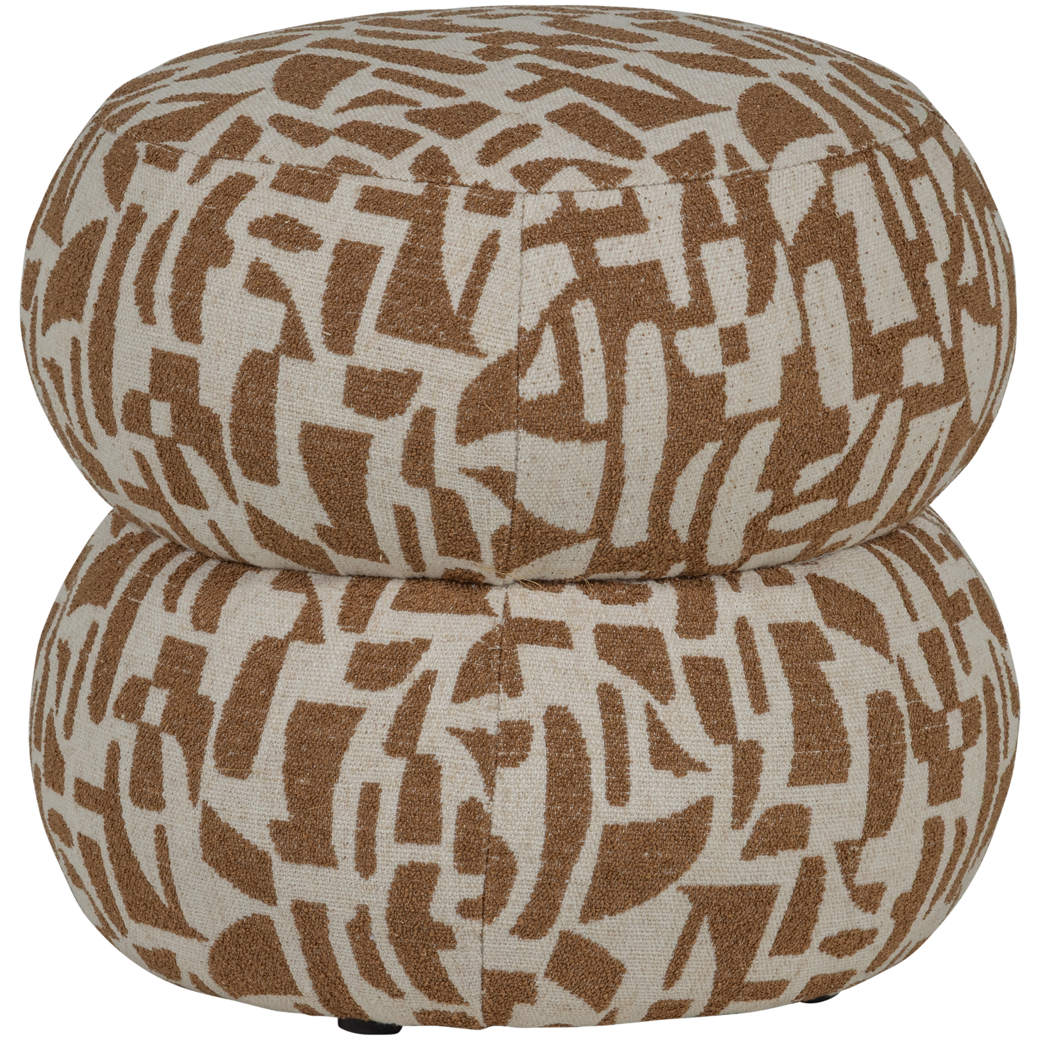 Poef Anic Grafisch Patroon - Bruin - Afbeelding 3