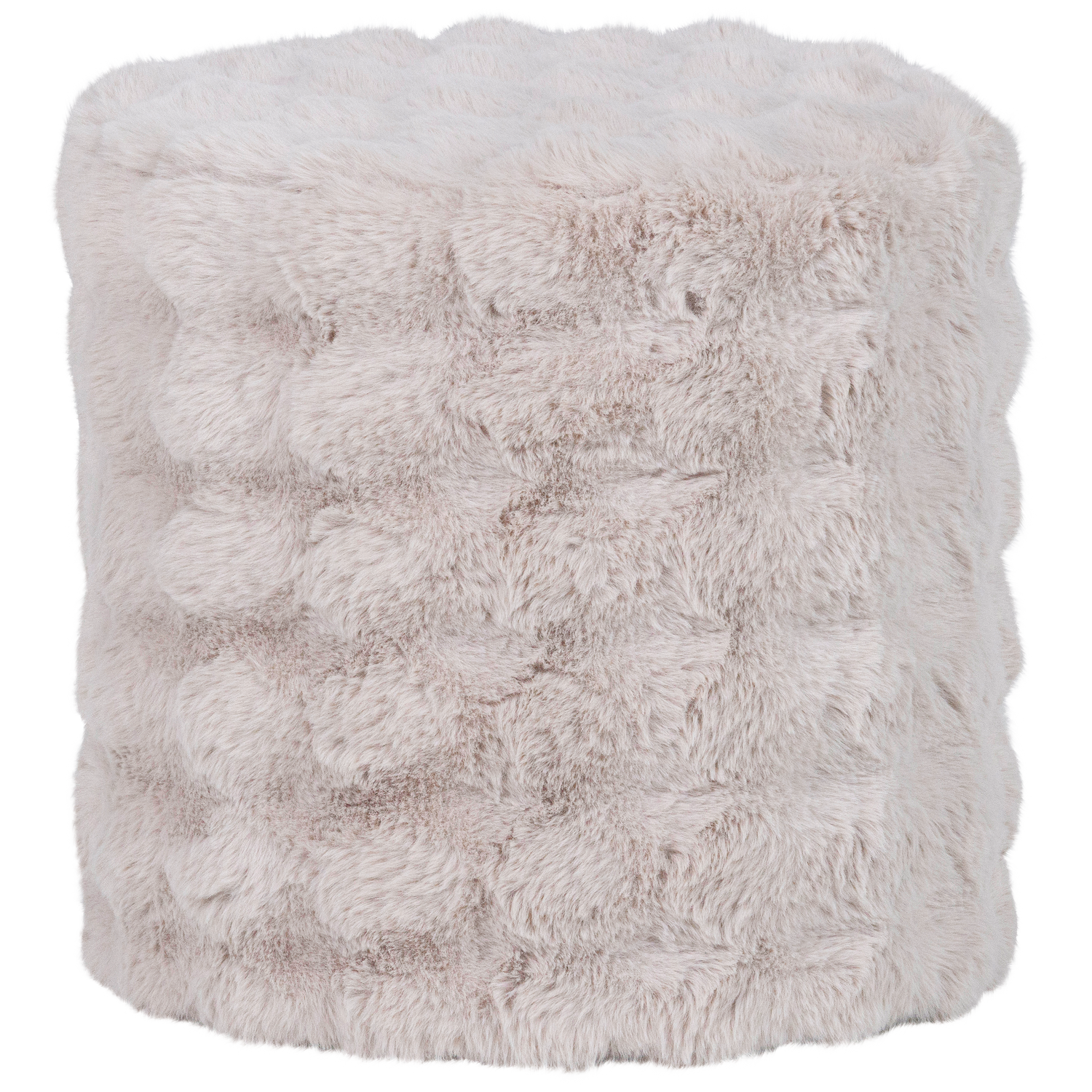 Poef Olven Hoog Fluffy - Naturel - Afbeelding 4