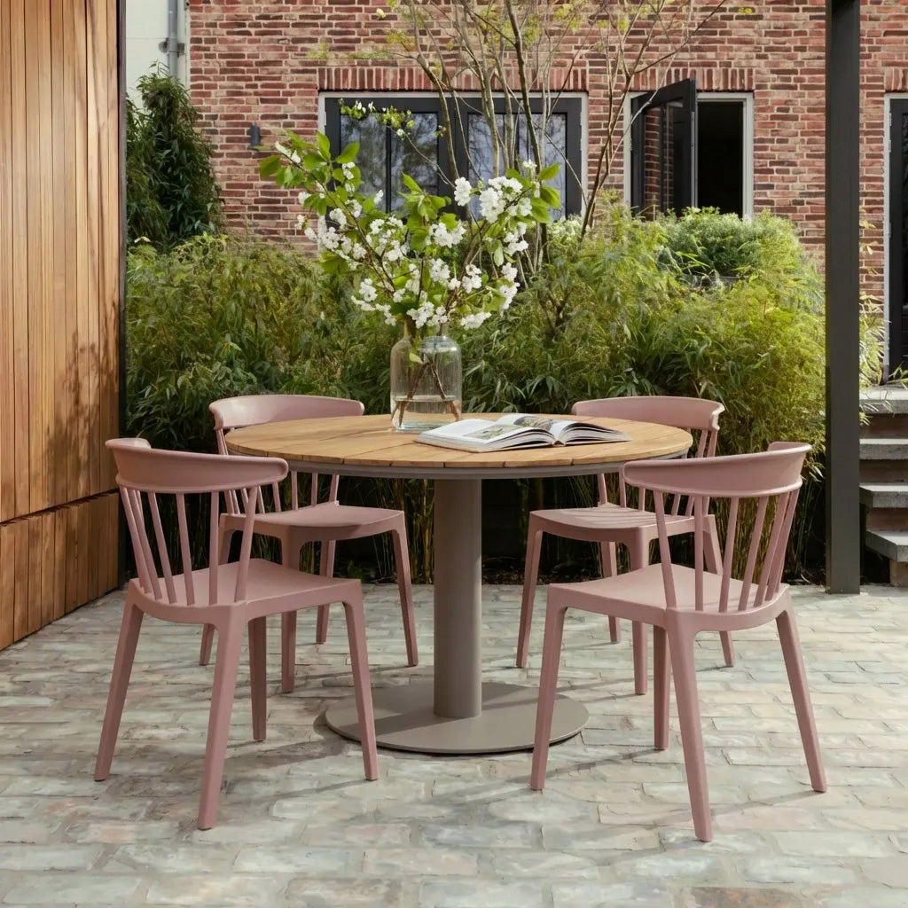 Tuinstoel Bliss Spijlen Kunststof - Zwart - Afbeelding 4