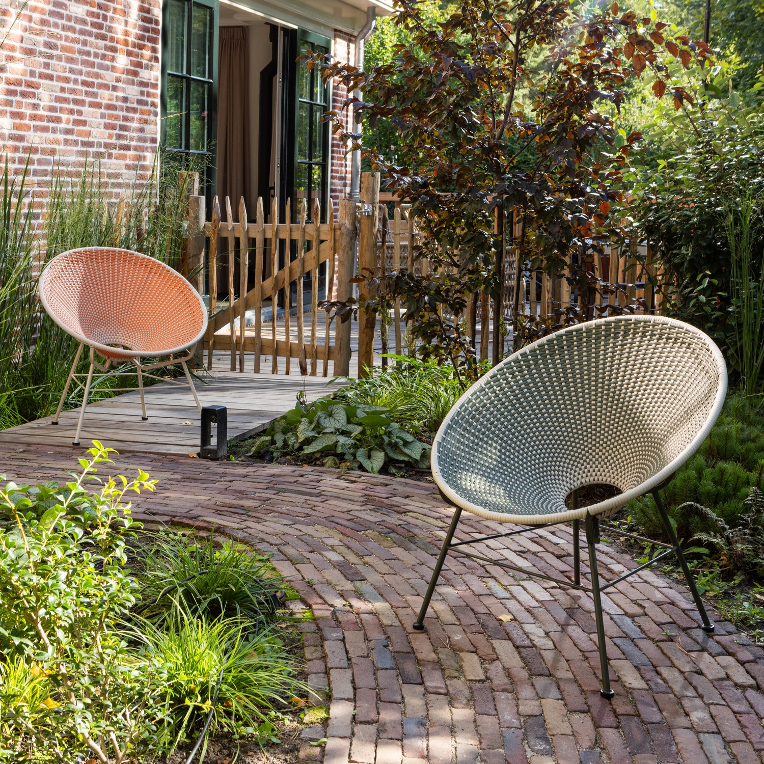 Tuin Loungestoel Kazoun Wicker - Groen - Afbeelding 5