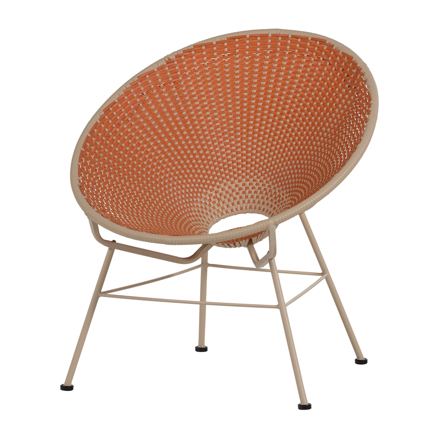 Tuin Loungestoel Kazoun Wicker - Oranje - Afbeelding 3