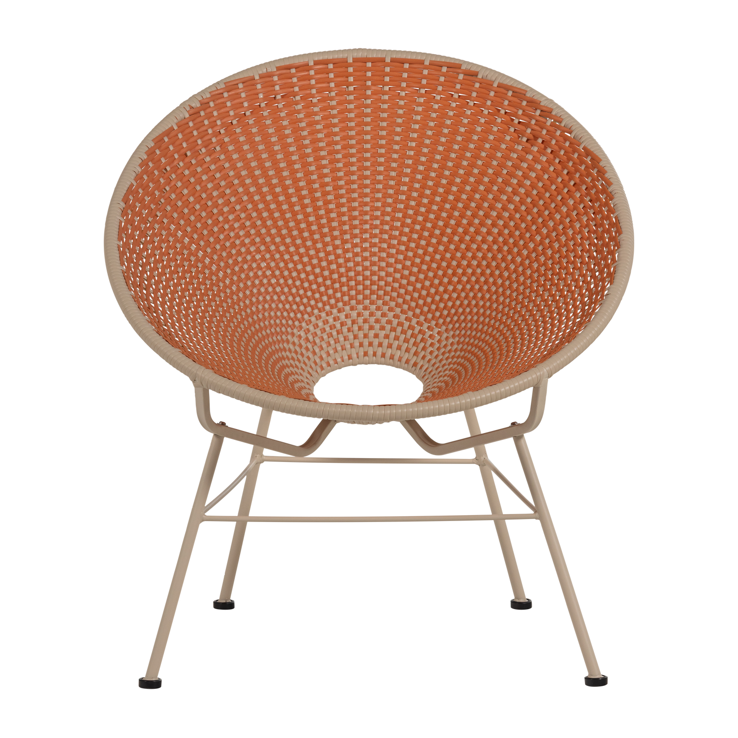 Tuin Loungestoel Kazoun Wicker - Oranje - Afbeelding 6