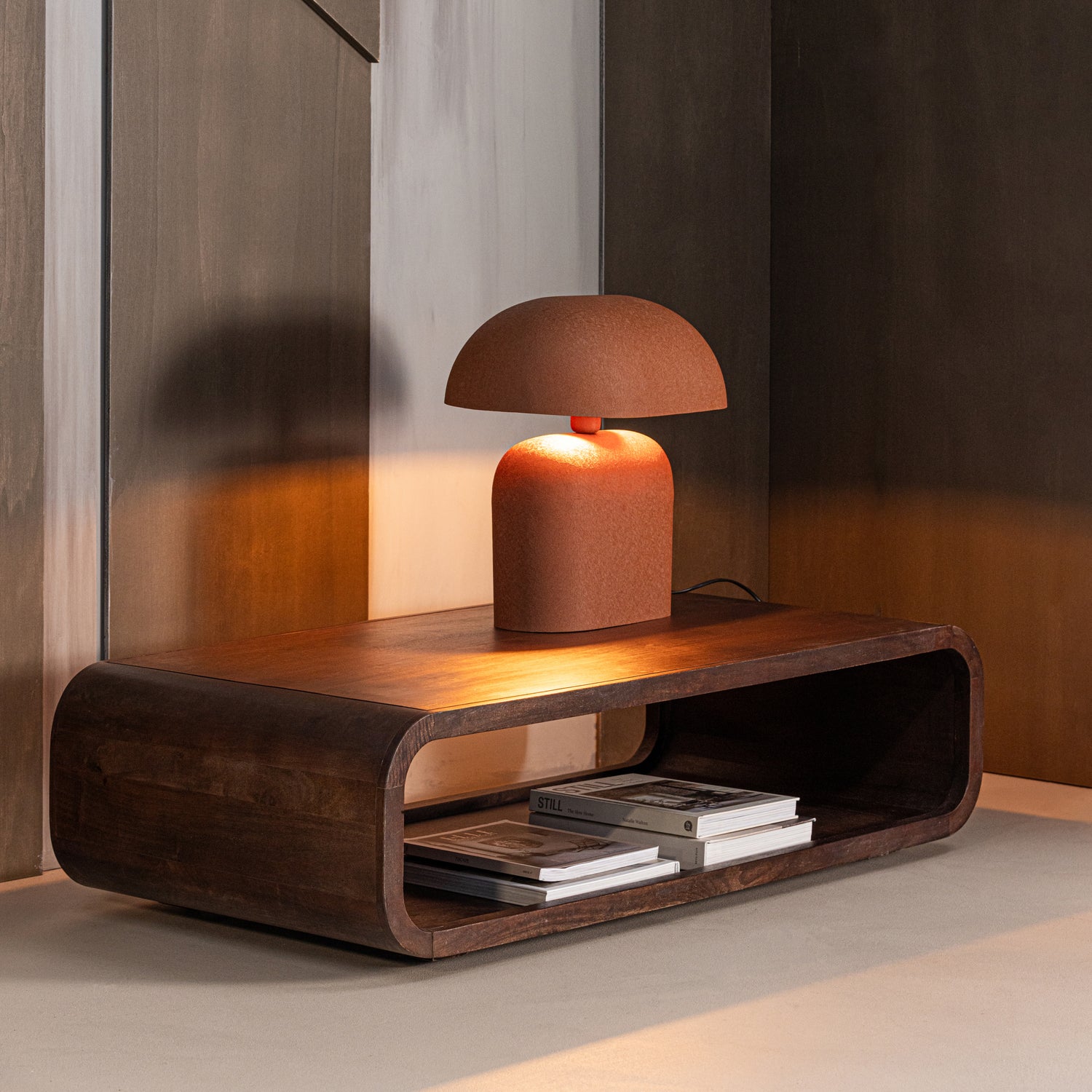 Salontafel Kinu Mangohout, 120 x 60cm - Donkerbruin - Afbeelding 3