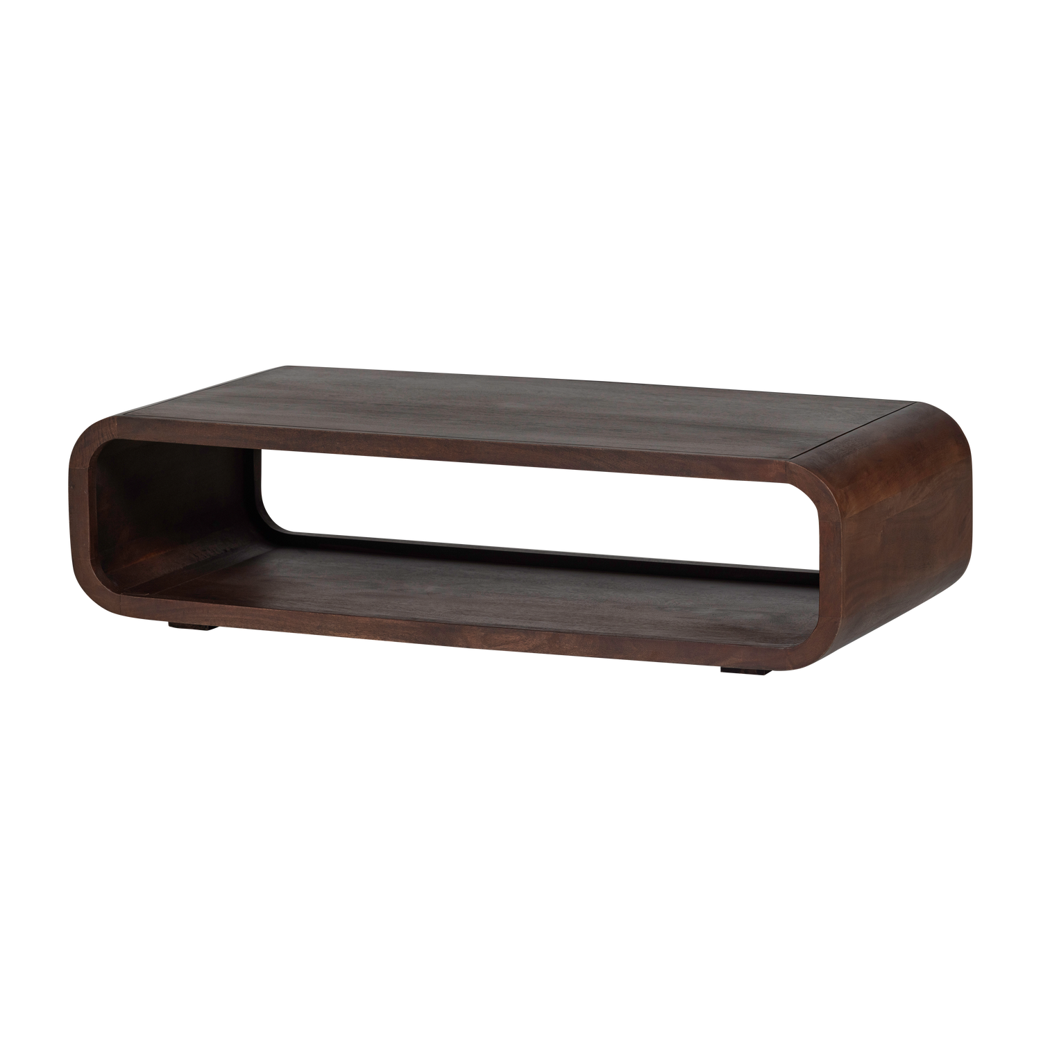 Salontafel Kinu Mangohout, 120 x 60cm - Donkerbruin
