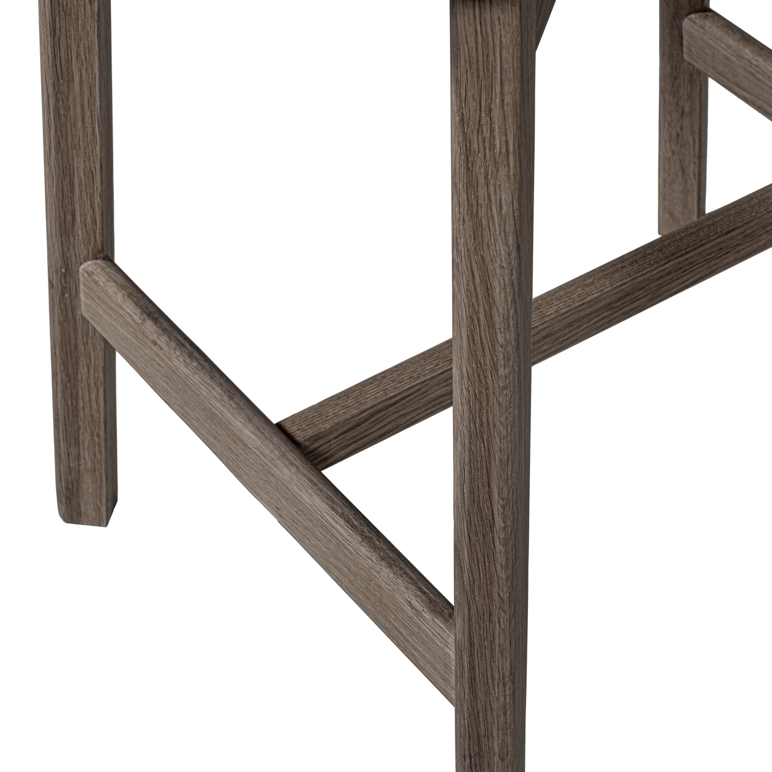 Barkruk Udar Geweven melange stof en eikenhout - Bruin (zithoogte 65cm) - Afbeelding 7