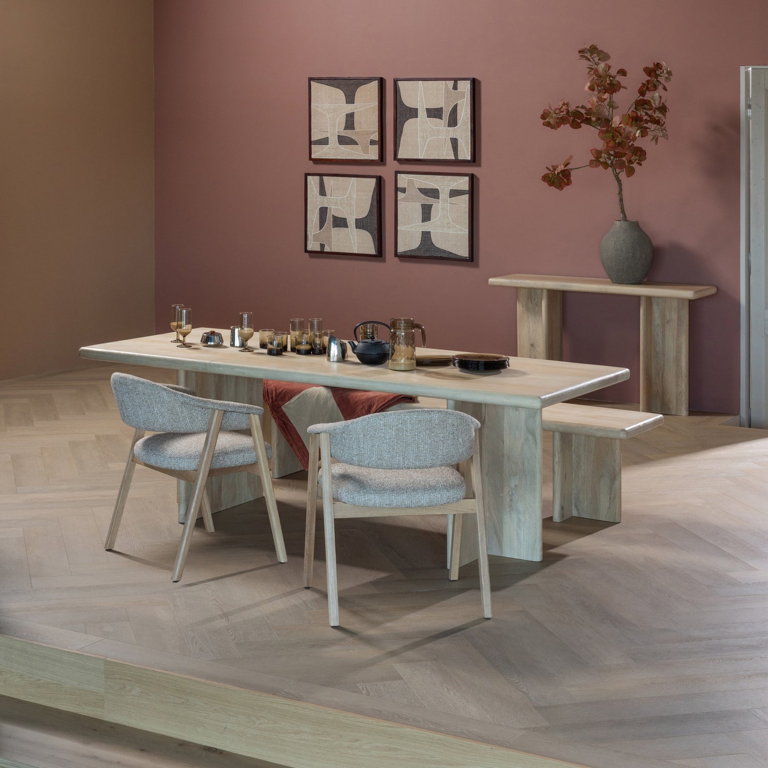 Eetkamerstoel Tunar met armleuning Eikenhout - Naturel - Afbeelding 5