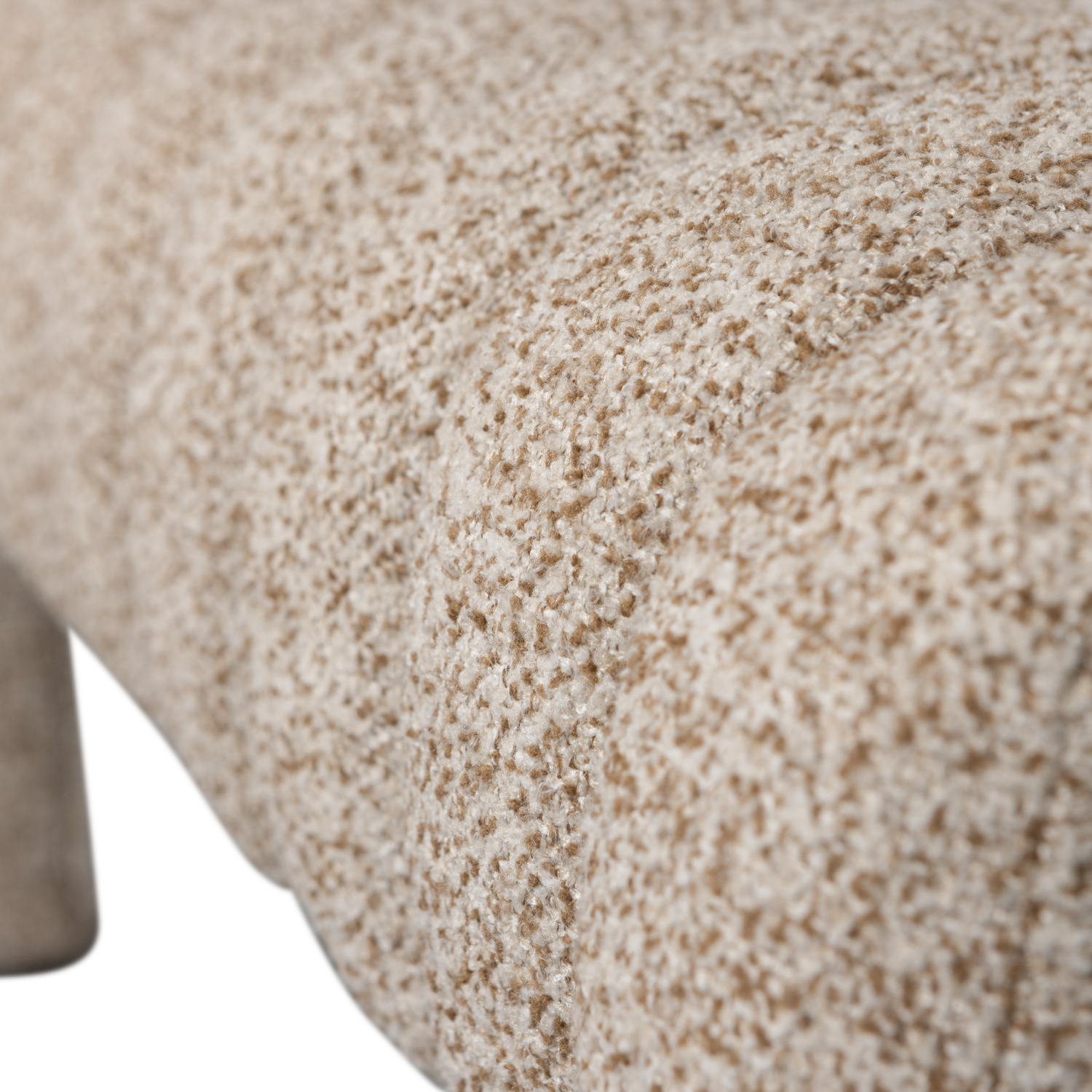 Bankje Frex Bouclé, 110cm - Bruin - Afbeelding 5