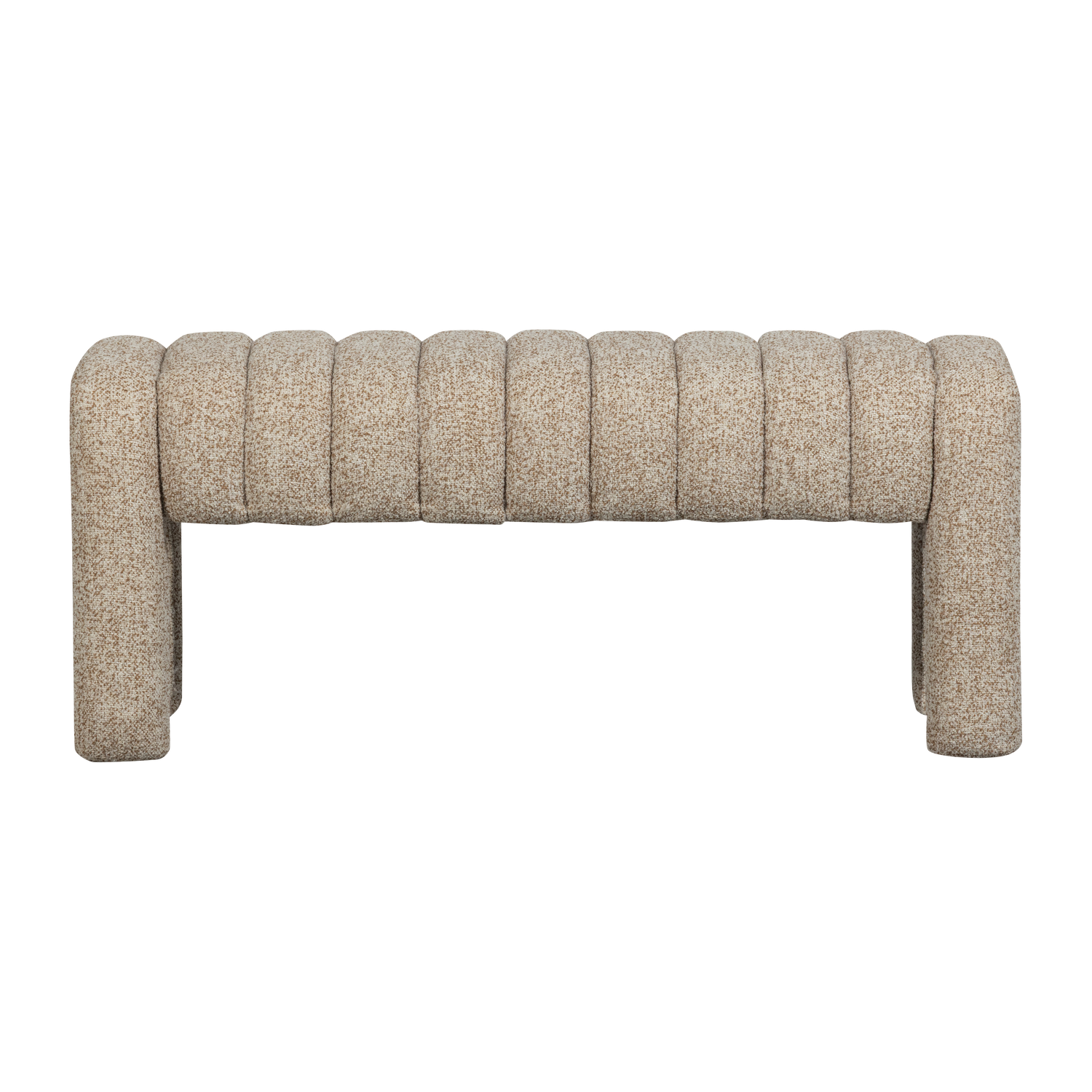 Bankje Frex Bouclé, 110cm - Bruin - Afbeelding 4