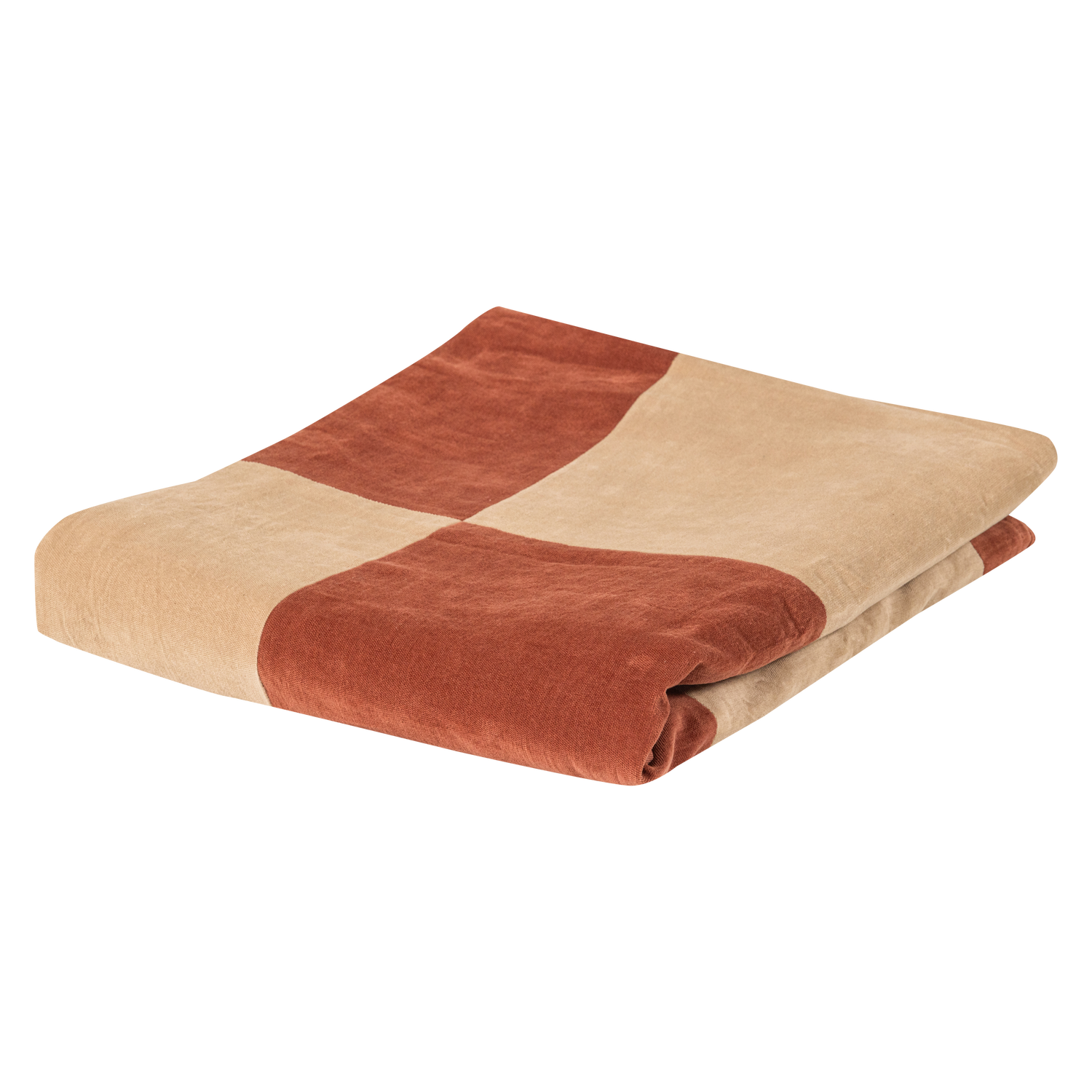 Plaid Zena Velvet Roestbruin 130x170 cm - Beige