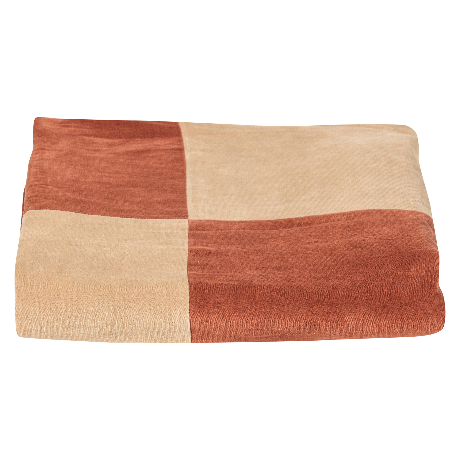 Plaid Zena Velvet Roestbruin 130x170 cm - Beige - Afbeelding 4
