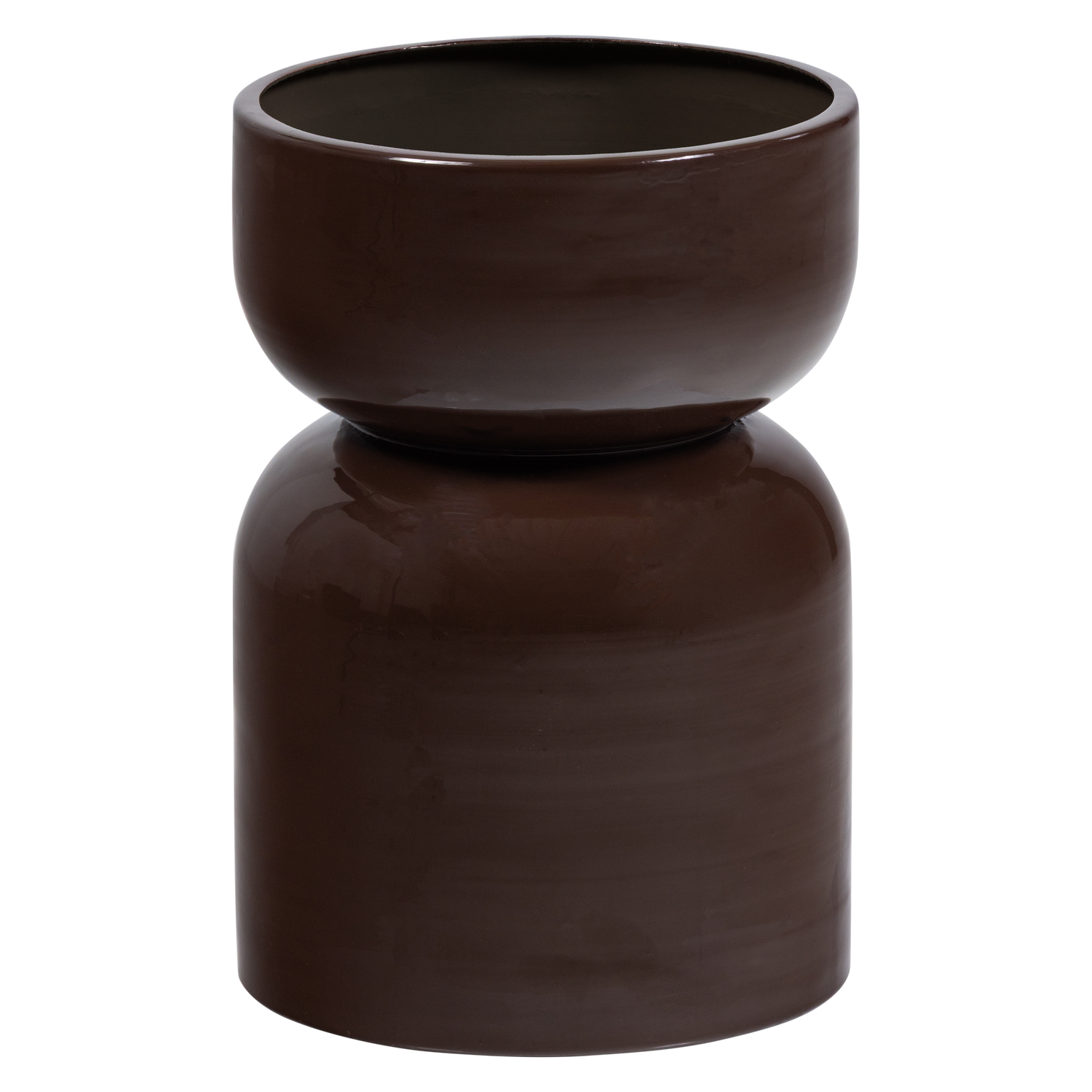 Plantenpot Toval Laag Metaal Hoogglans Paars - Bruin - Afbeelding 4