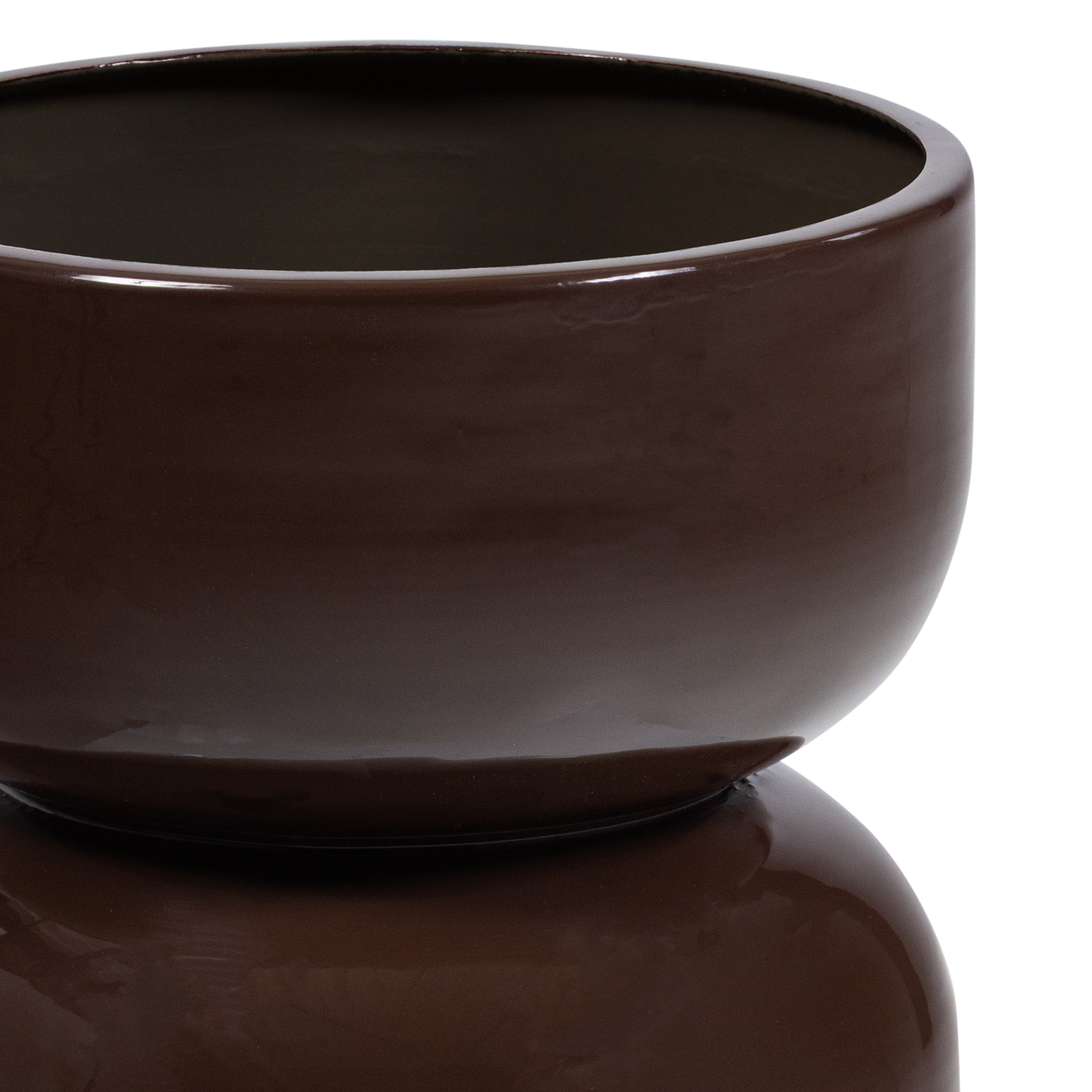 Plantenpot Toval Laag Metaal Hoogglans Paars - Bruin - Afbeelding 6