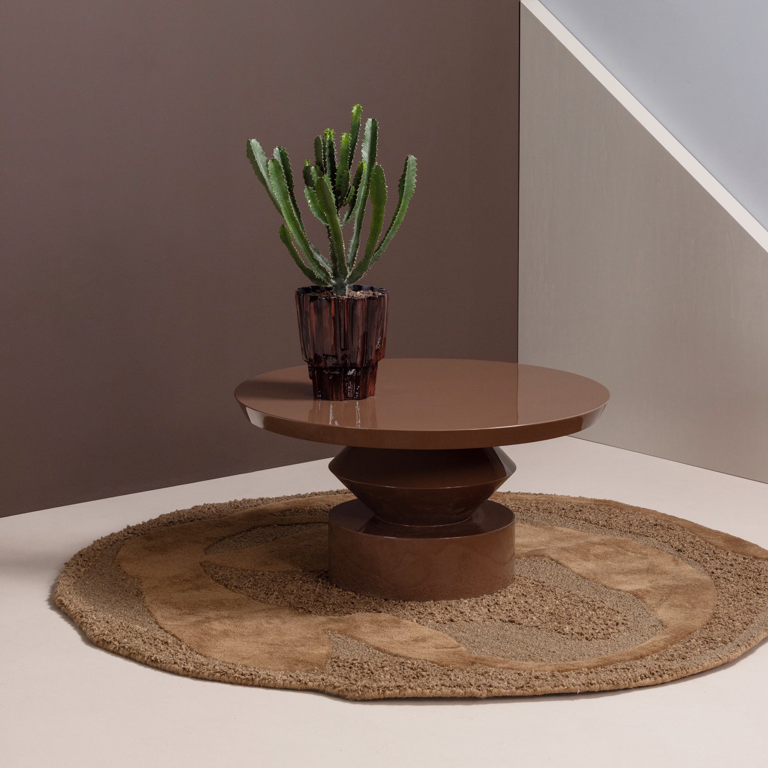 Plantenpot Drava Aluminium - Bruin - Afbeelding 2