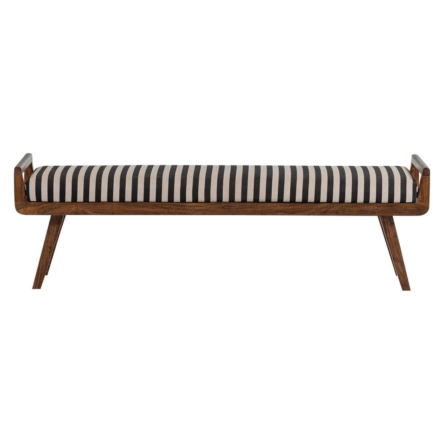 Bankje Valo Stof en acaciahout, 157x43 cm - Afbeelding 4