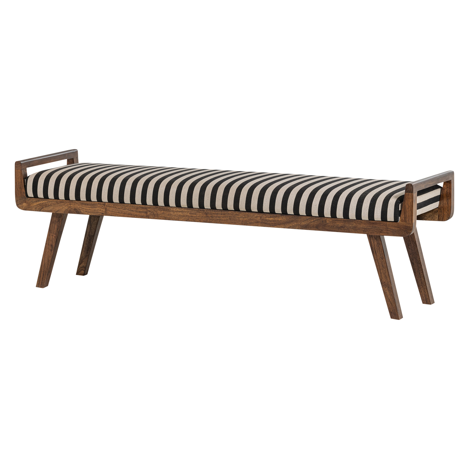 Bankje Valo Stof en acaciahout, 157x43 cm