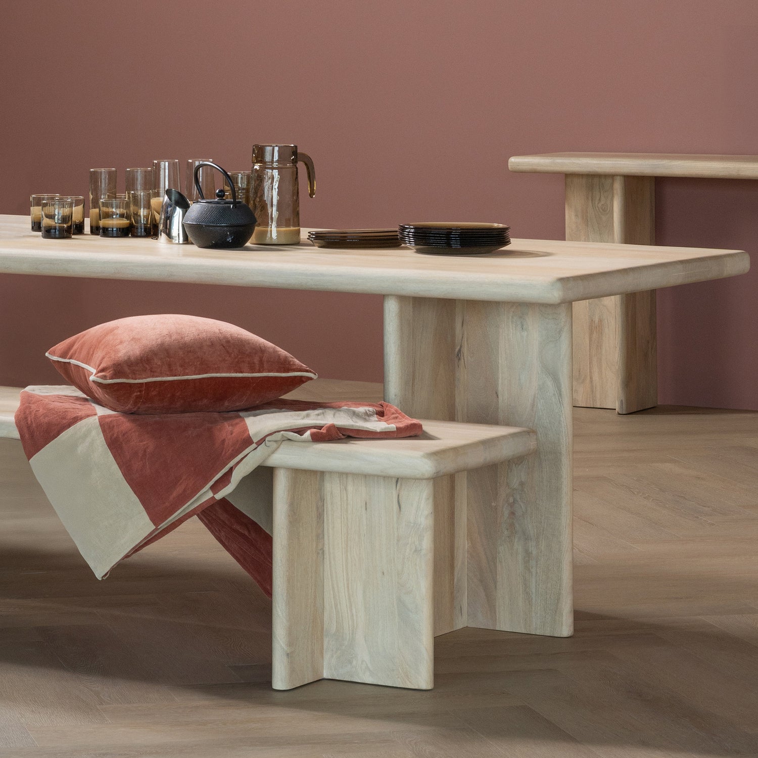 Eettafel Ato Mangohout 180x90 cm - Naturel - Afbeelding 2