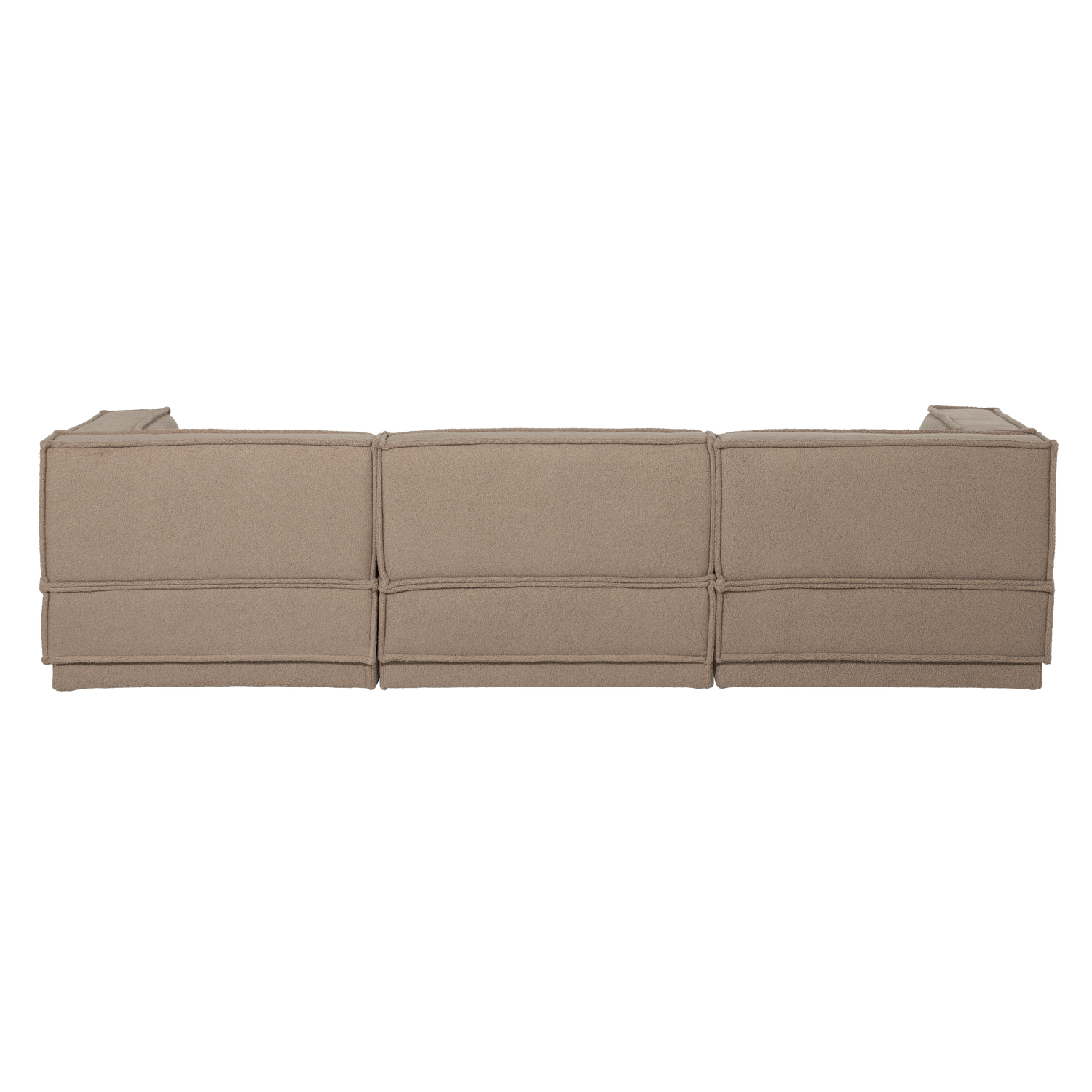 Loungebank Manu 286cm, Teddy, kleur Taupe (Rechts) - Afbeelding 4