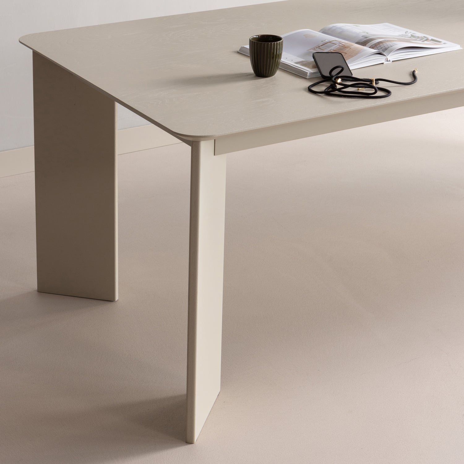 Eettafel Tablo 240 x 100cm kleur Dakargrau - Afbeelding 2