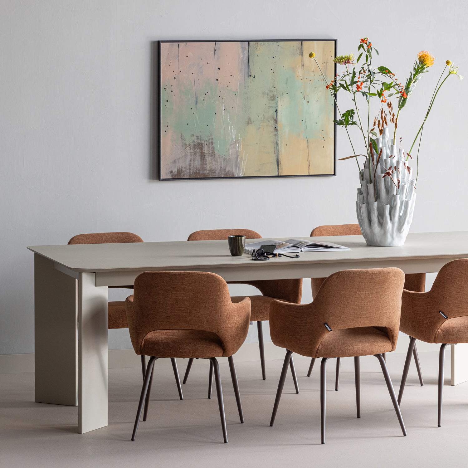 Eettafel Tablo 240 x 100cm kleur Dakargrau - Afbeelding 3