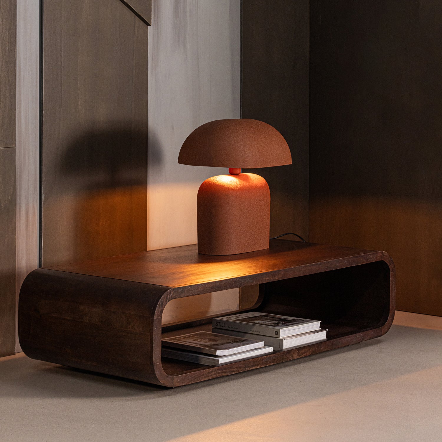 Salontafel Kinu Mangohout, 120 x 60cm - Donkerbruin - Afbeelding 2