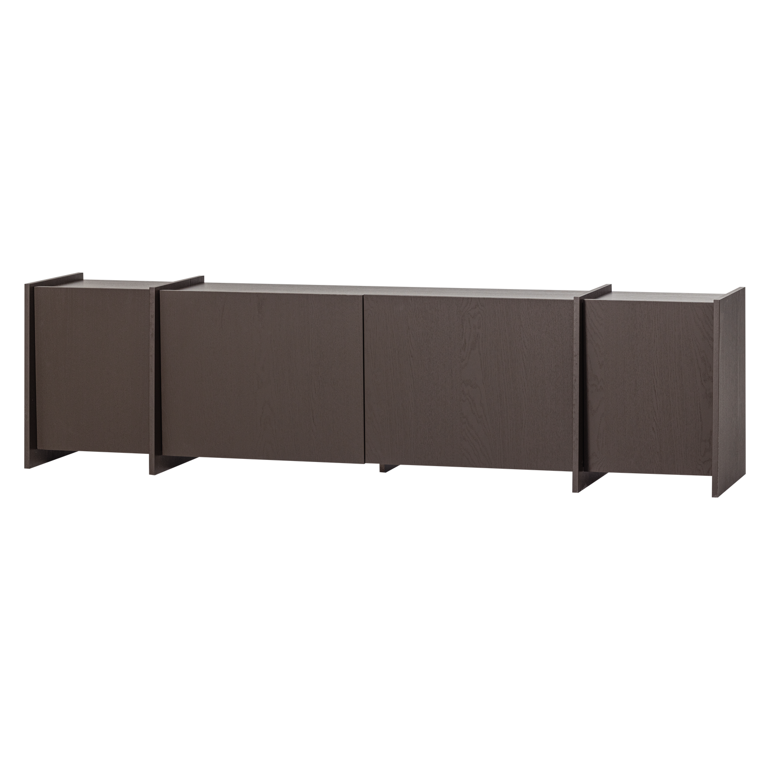 TV Meubel Brock Essen Fineer 200 cm - Middenbruin