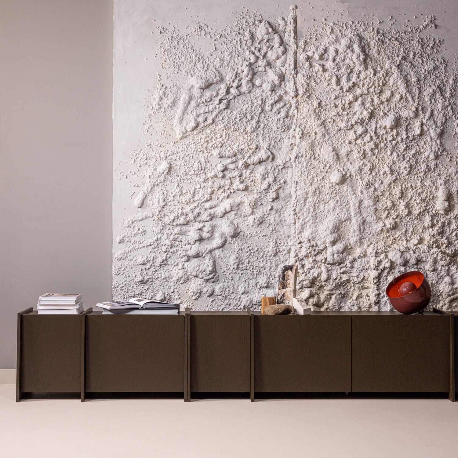 TV Meubel Brock Essen Fineer 200 cm - Middenbruin - Afbeelding 3