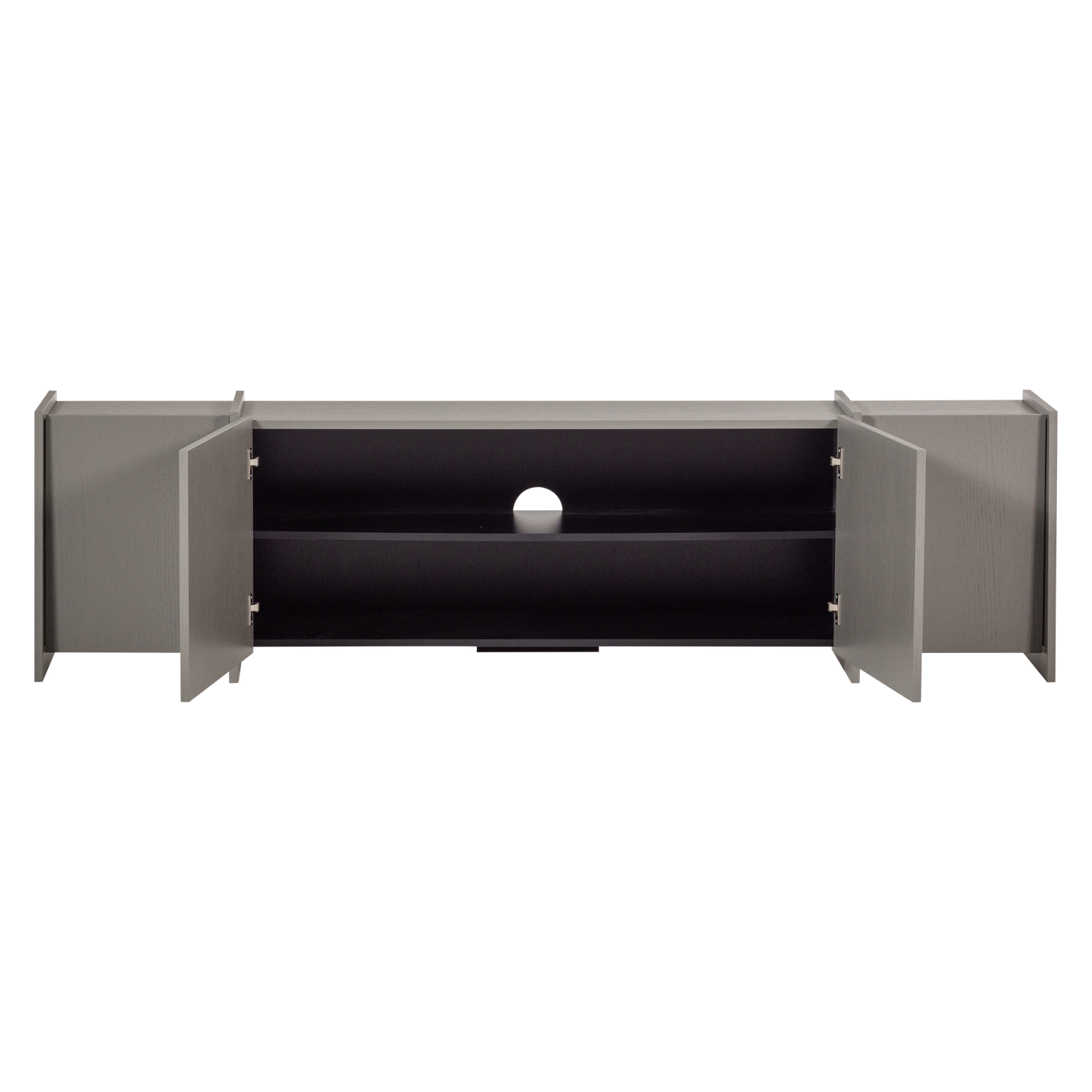 TV Meubel Brock Essen Fineer 200 cm - Warmgrijs - Afbeelding 5