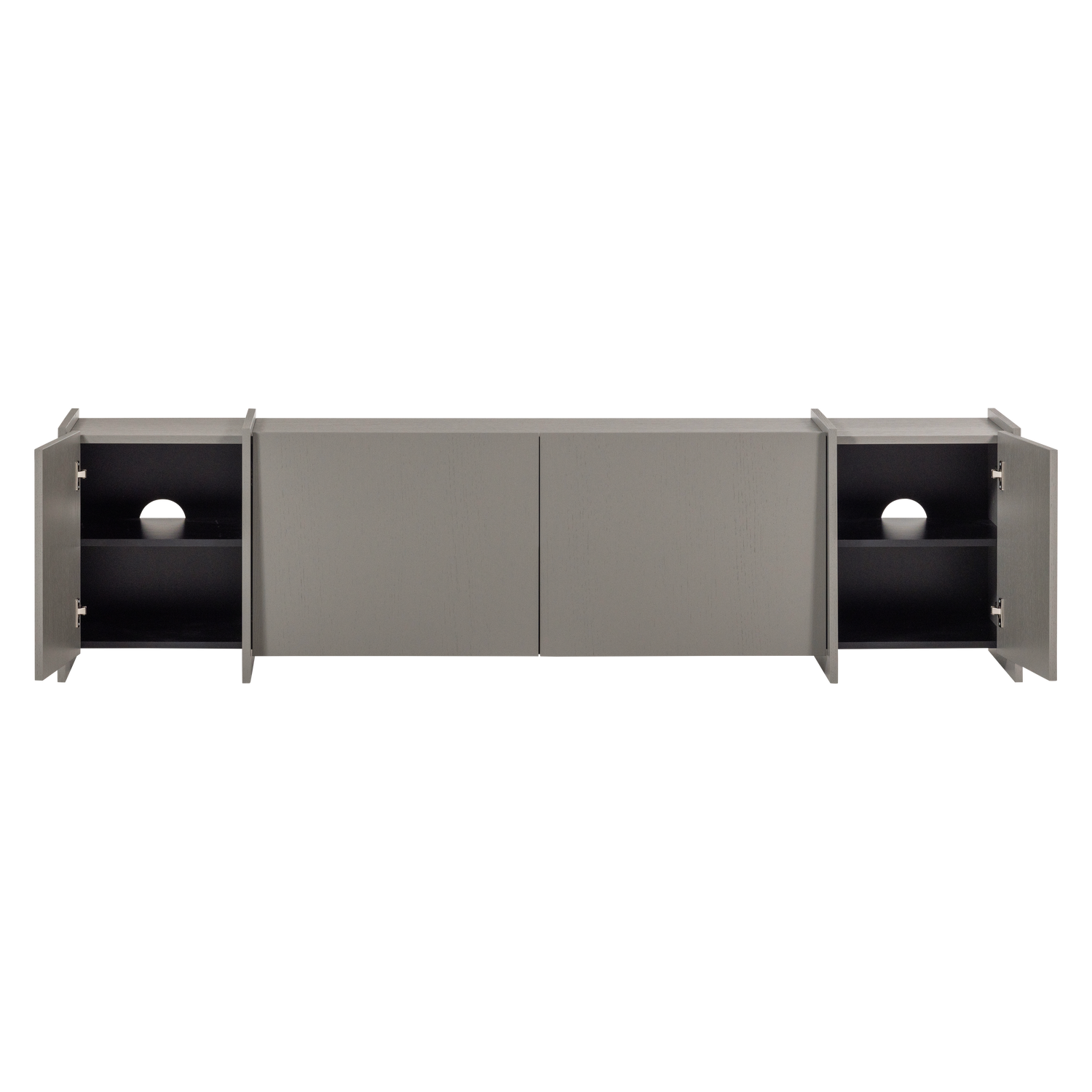 TV Meubel Brock Essen Fineer 200 cm - Warmgrijs - Afbeelding 6