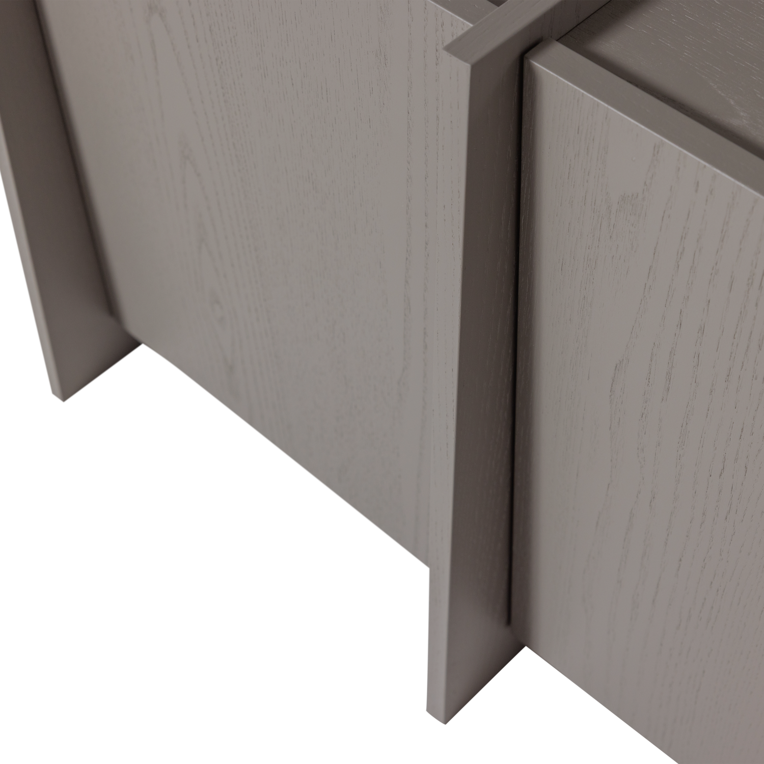 TV Meubel Brock Essen Fineer 102 cm - Warmgrijs - Afbeelding 6