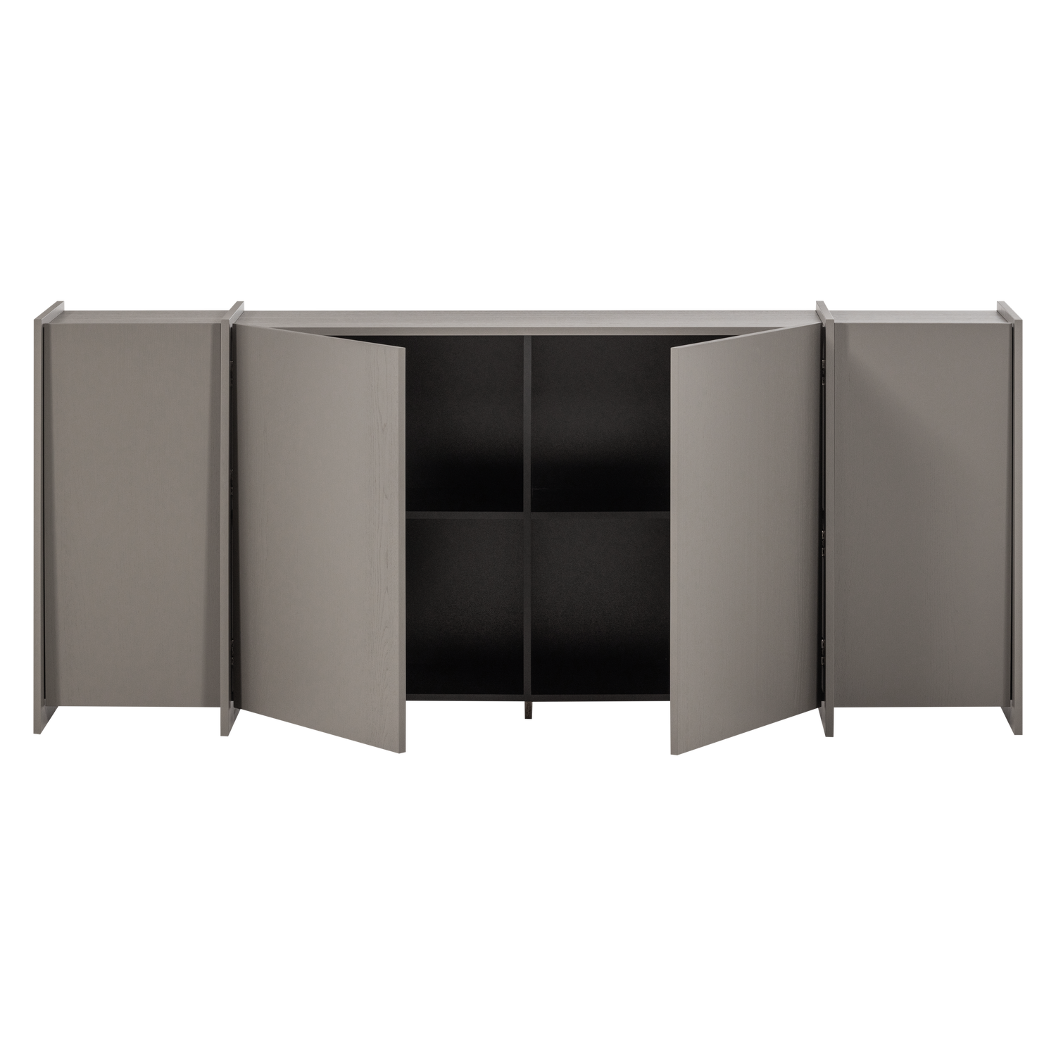 Dressoir Brock Essen Fineer 200 cm - Warmgrijs - Afbeelding 5