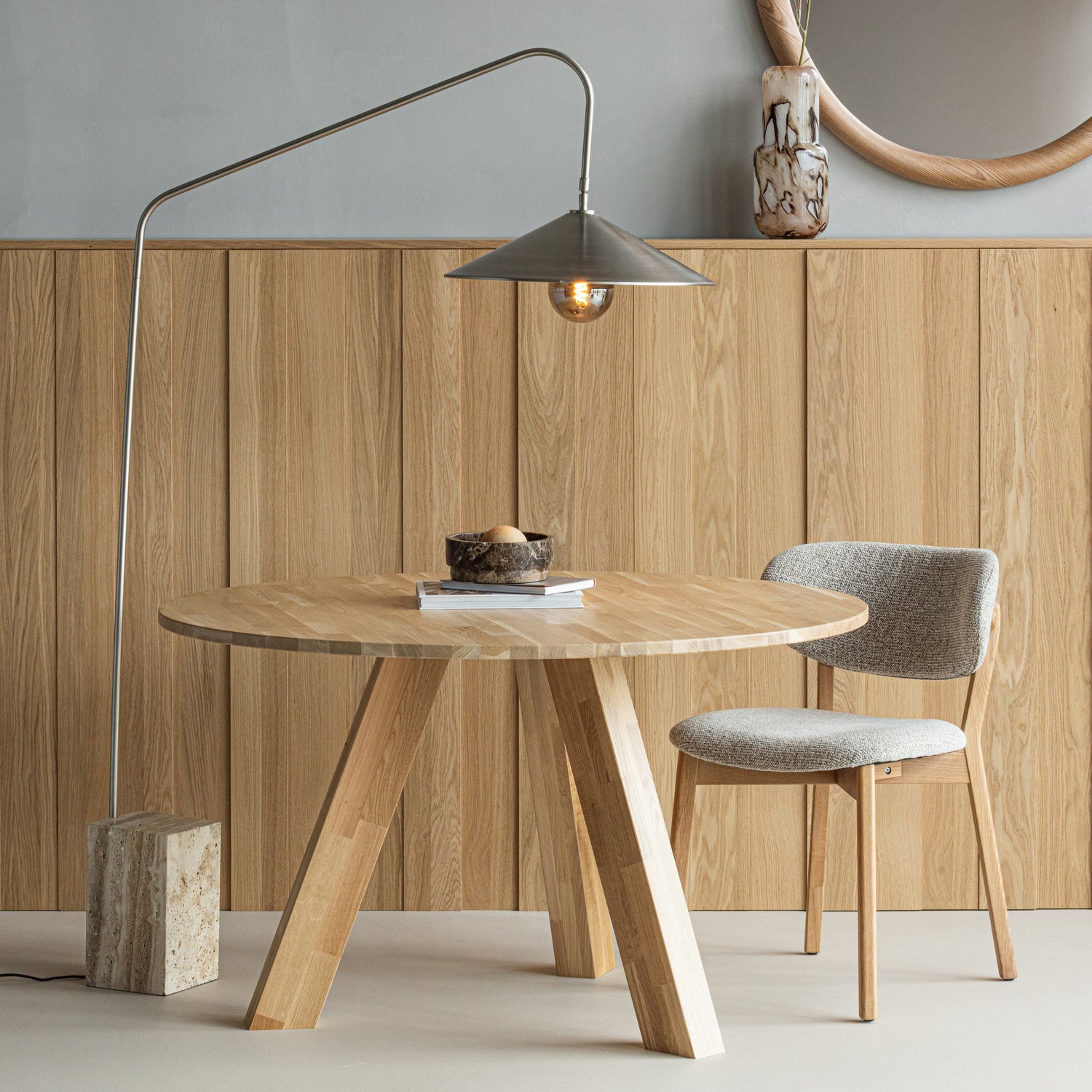 Eetkamerstoel Udar Naturel Houten Frame - Naturel - Afbeelding 11