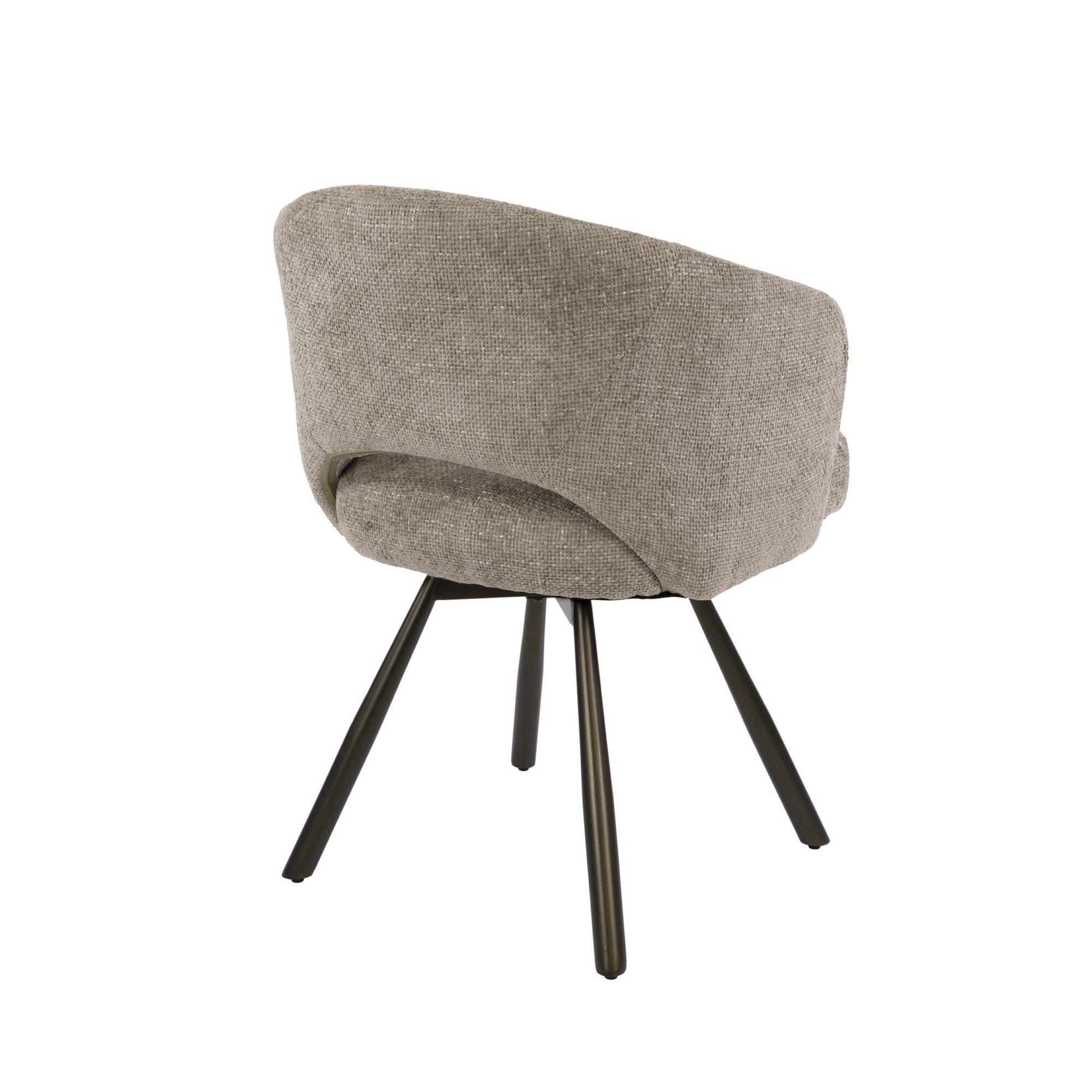 Draaibare Eetkamerstoel Salon Cross Cargo stof, kleur Zand/Bruin - Afbeelding 8