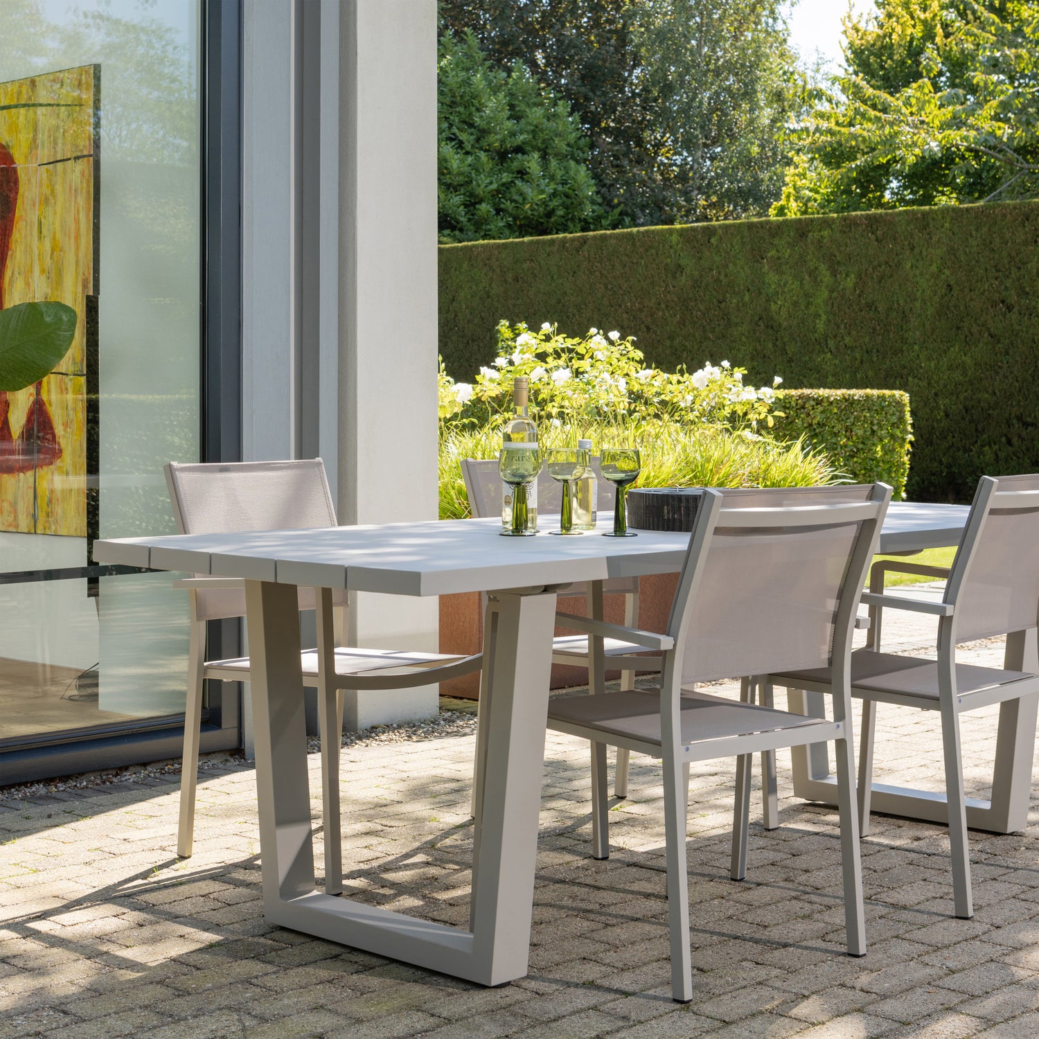 Tuinstoel Fowl Aluminium Textileen - Zand - Afbeelding 11