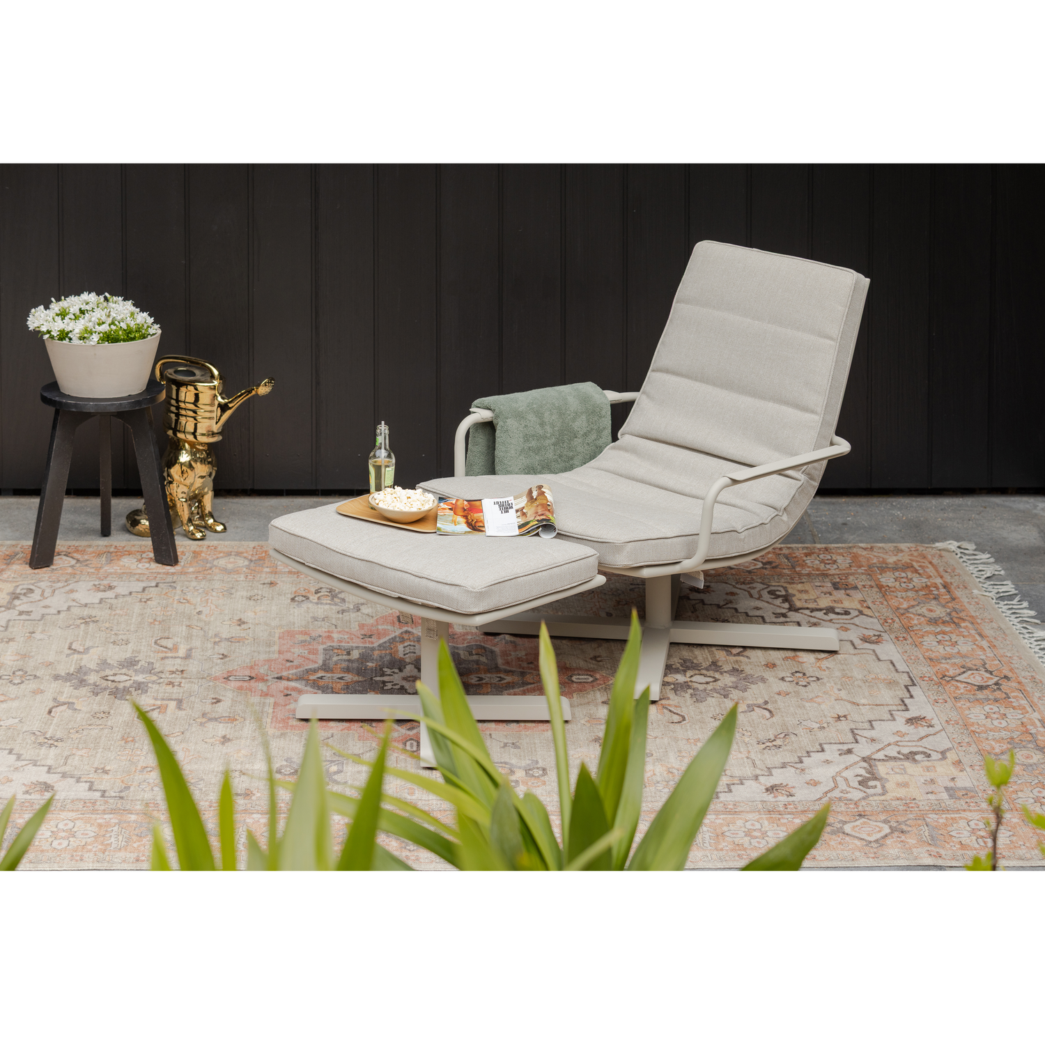 Tuin Hocker Coosa Tuin Aluminium - Zand - Afbeelding 5