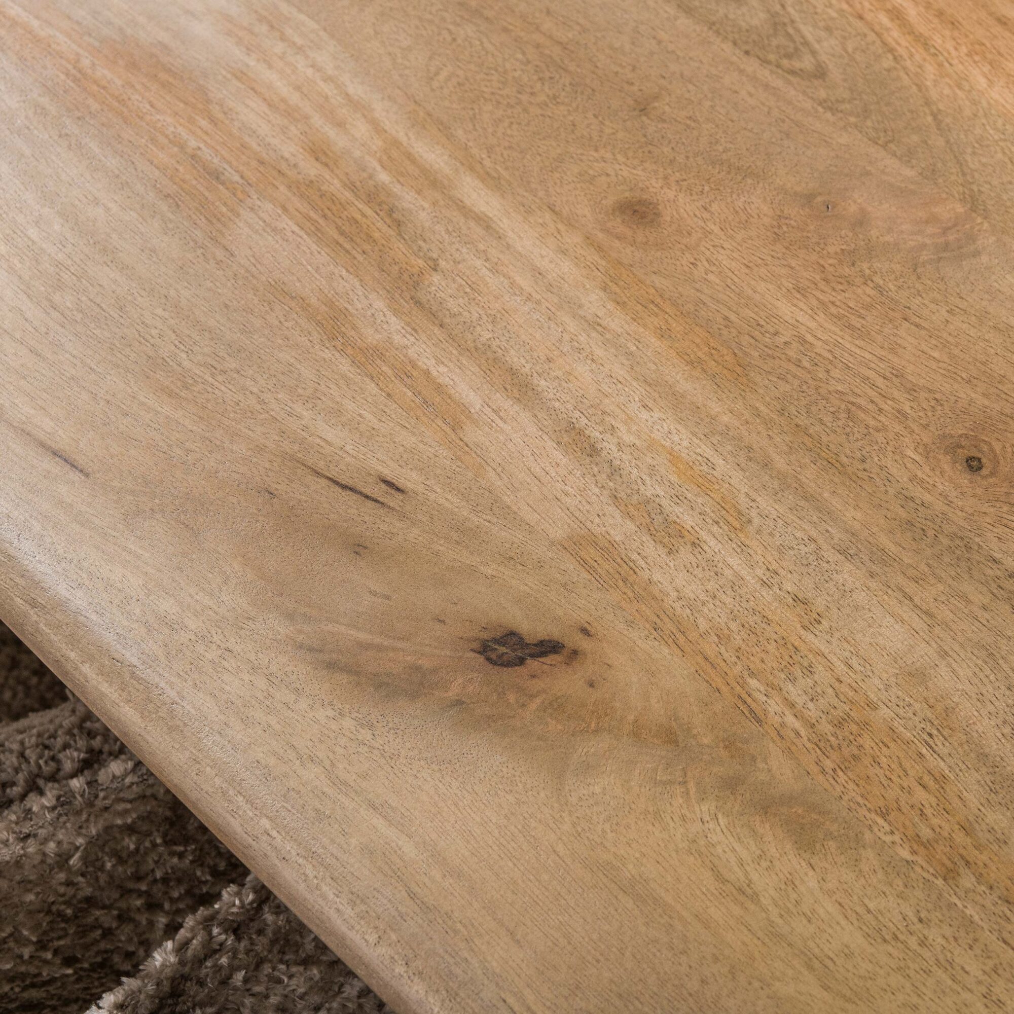 Eettafel Cliff ovale buis 180 cm - Massief mango zand - Afbeelding 6