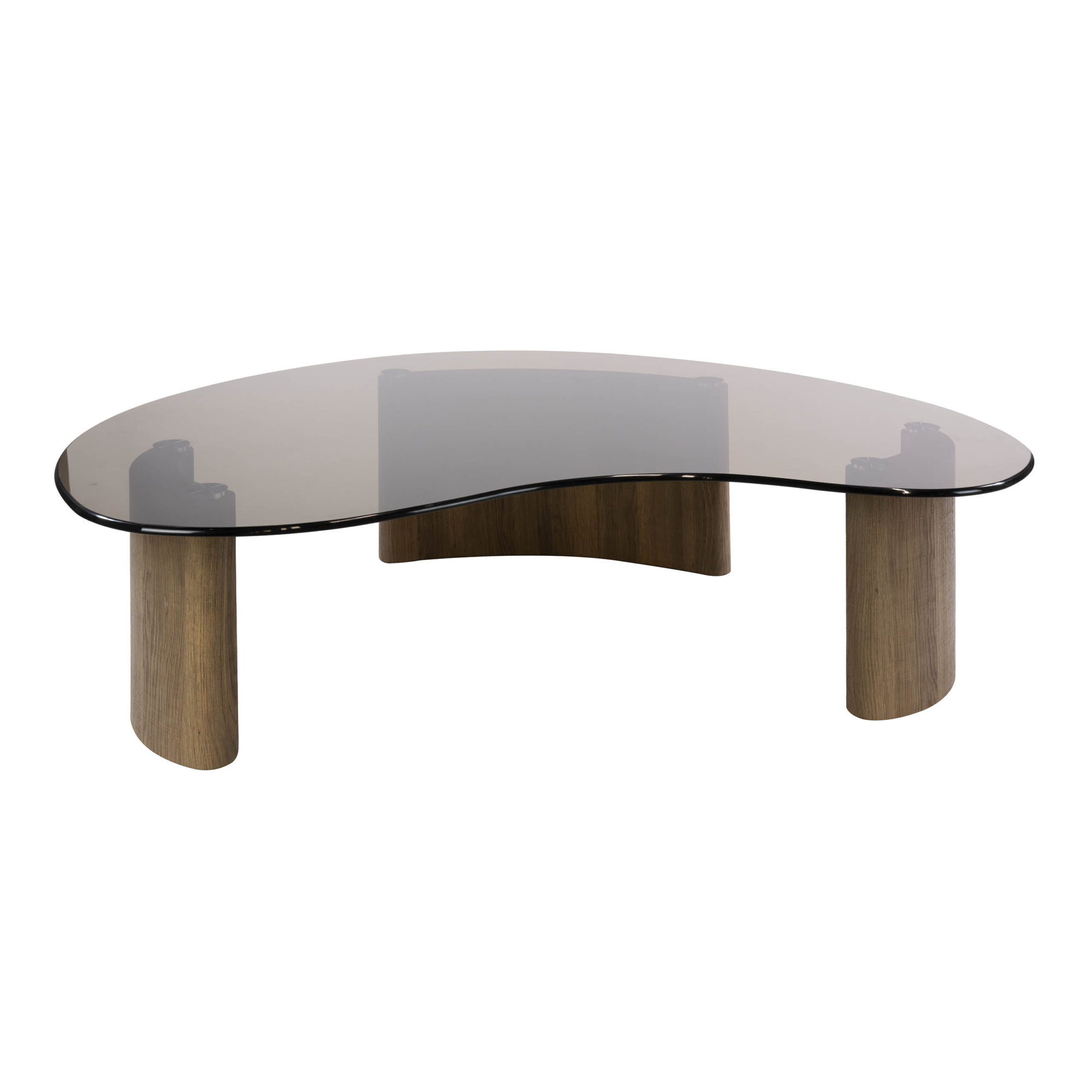 Organische Salontafel Tinto Brons glas, 131 x 86cm - Afbeelding 4