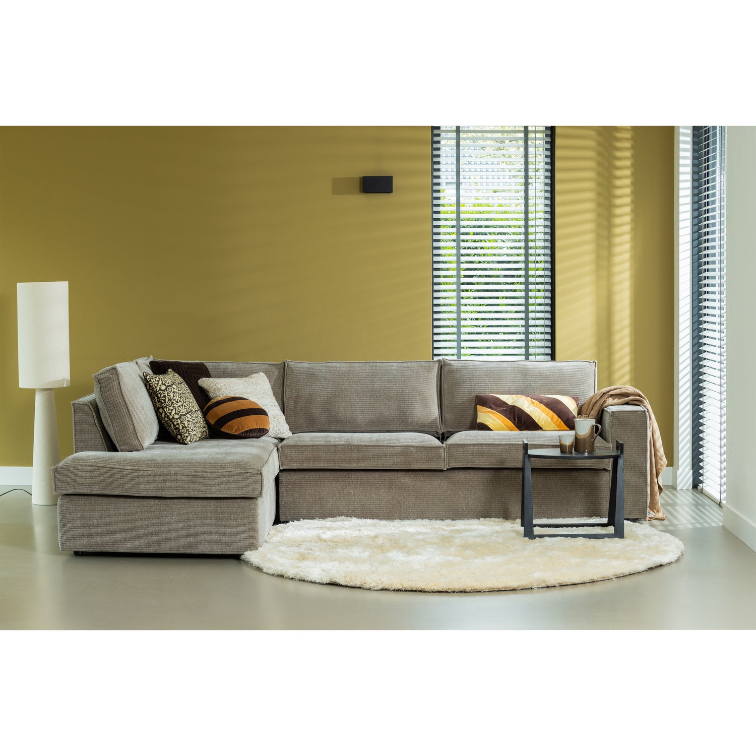 Vloerlamp Loft Bouclé, 130cm kleur Naturel - Afbeelding 6