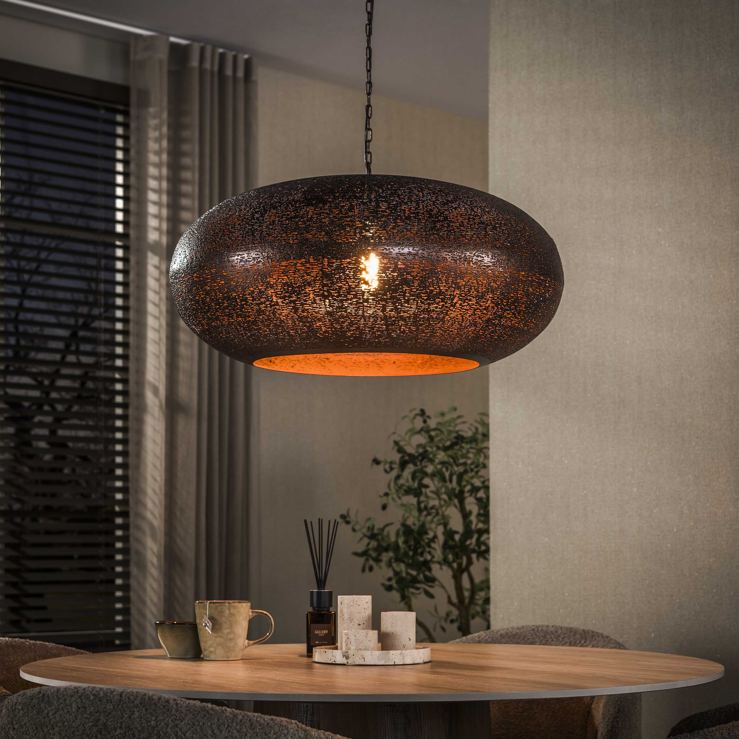 Hanglamp Cielo kleur Antiek Koper - 68 cm