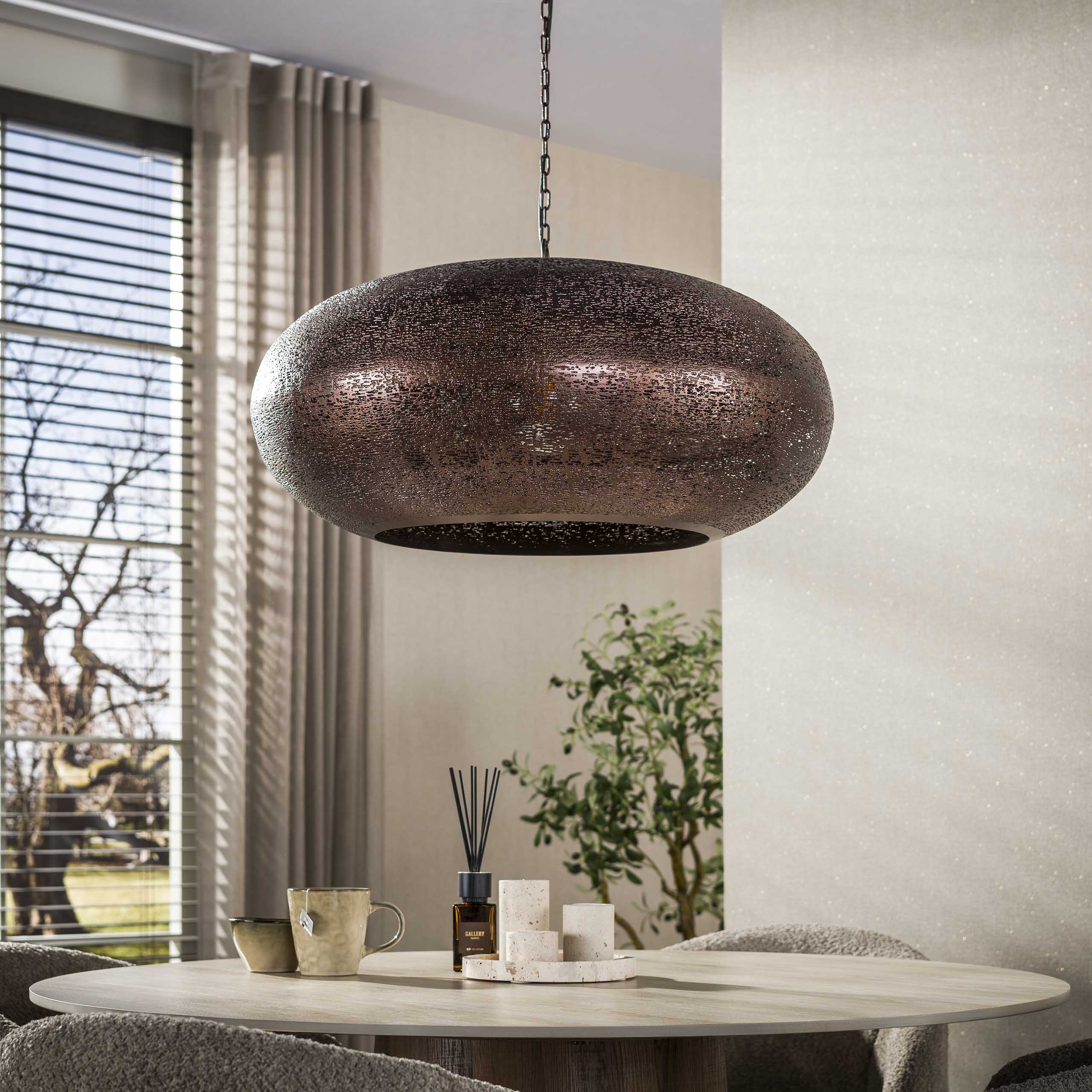 Hanglamp Cielo kleur Antiek Koper - 68 cm - Afbeelding 2
