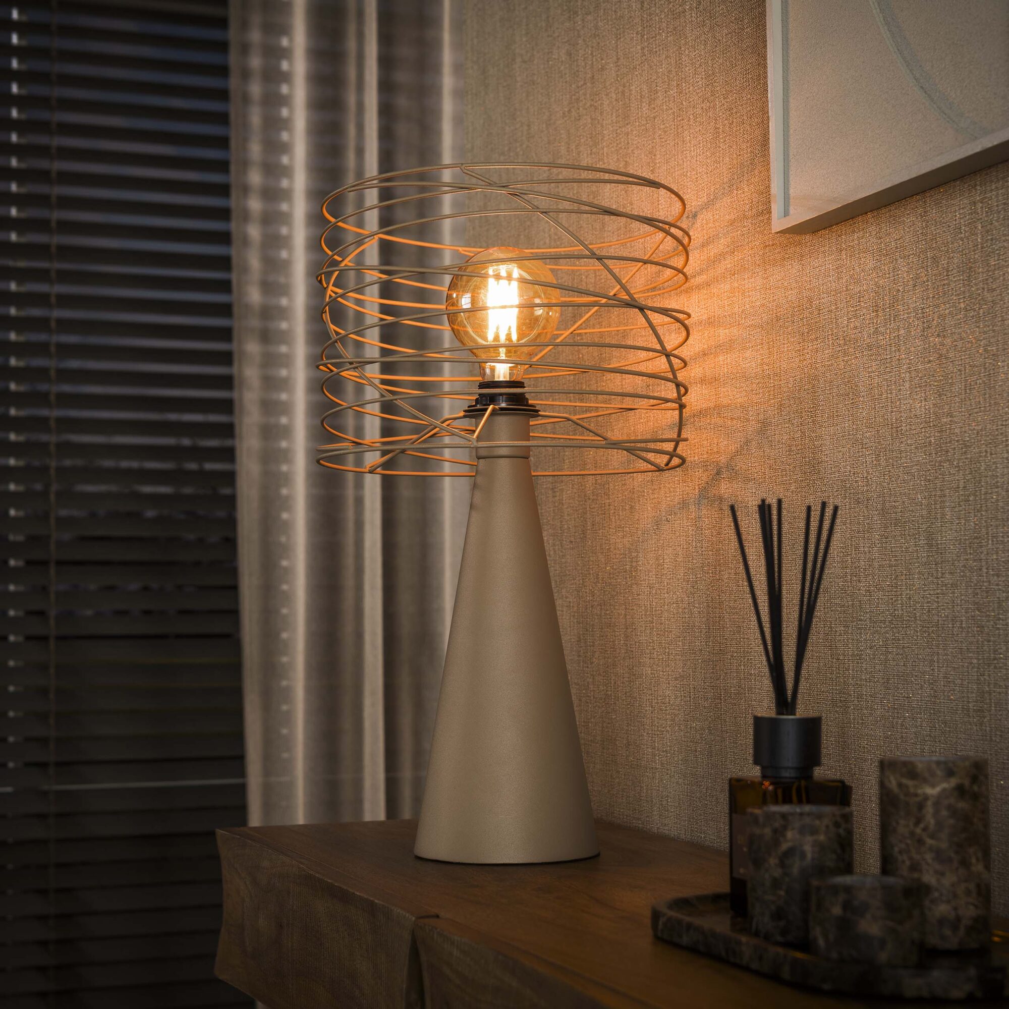 Tafellamp Curl - Beige