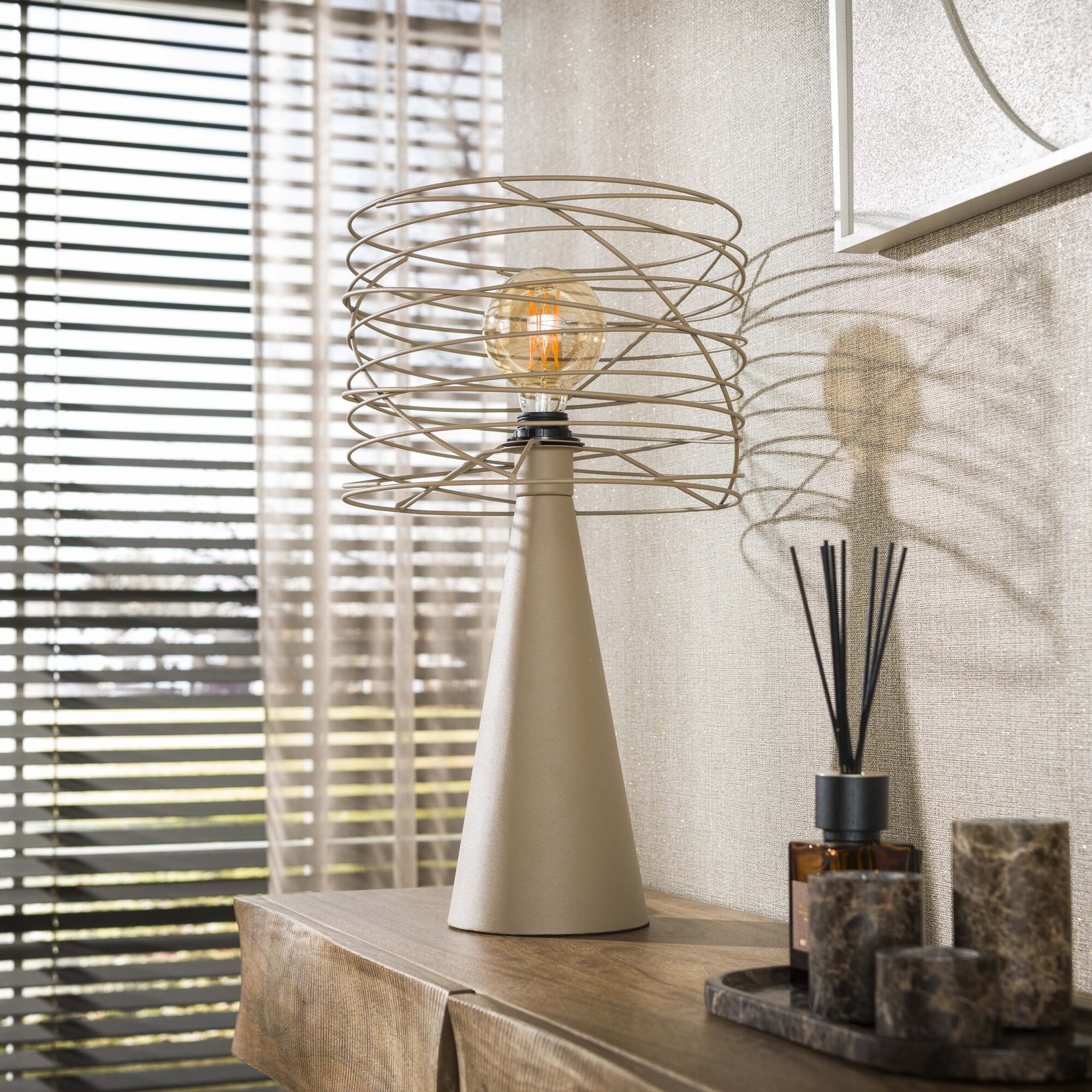 Tafellamp Curl - Beige - Afbeelding 2