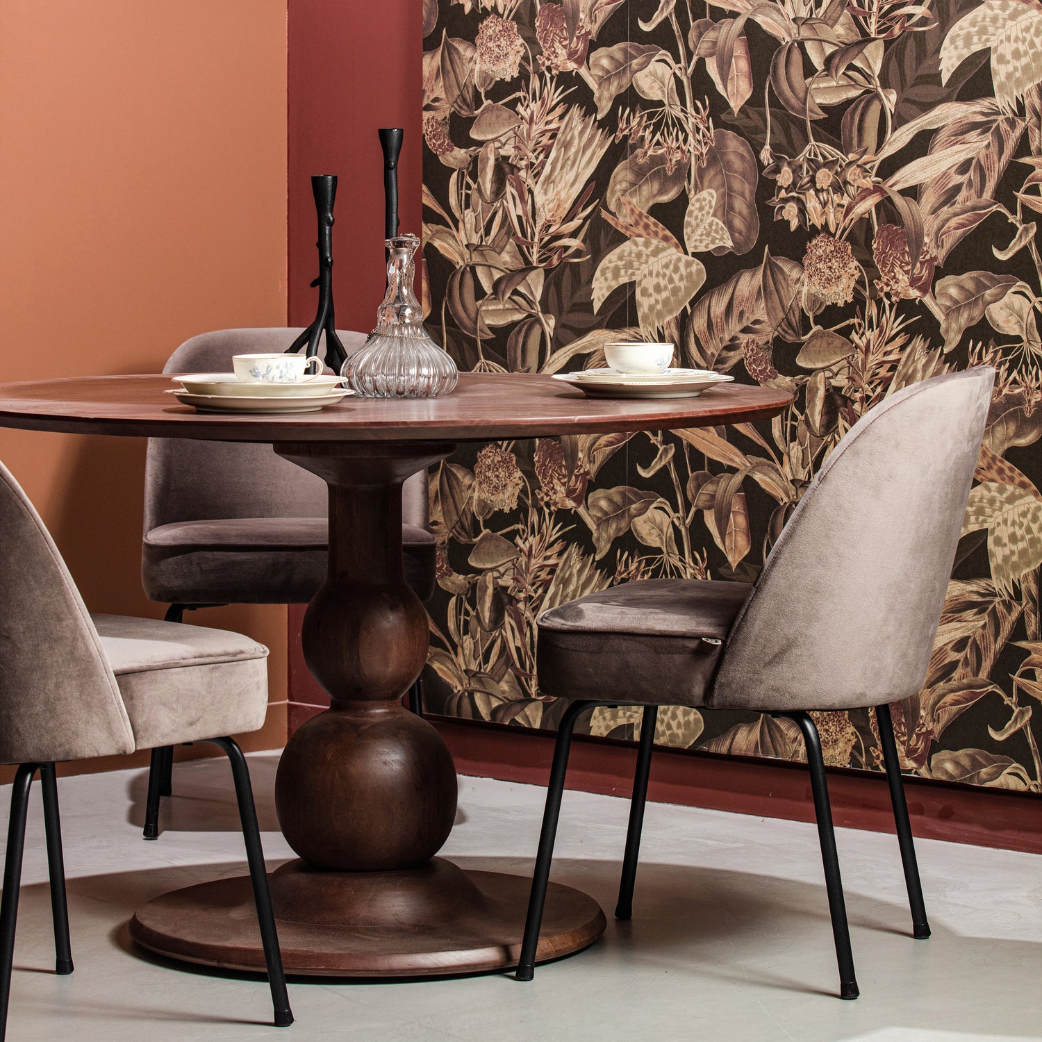 Ronde Eettafel Blanco Ø120cm - Walnoot - Afbeelding 6