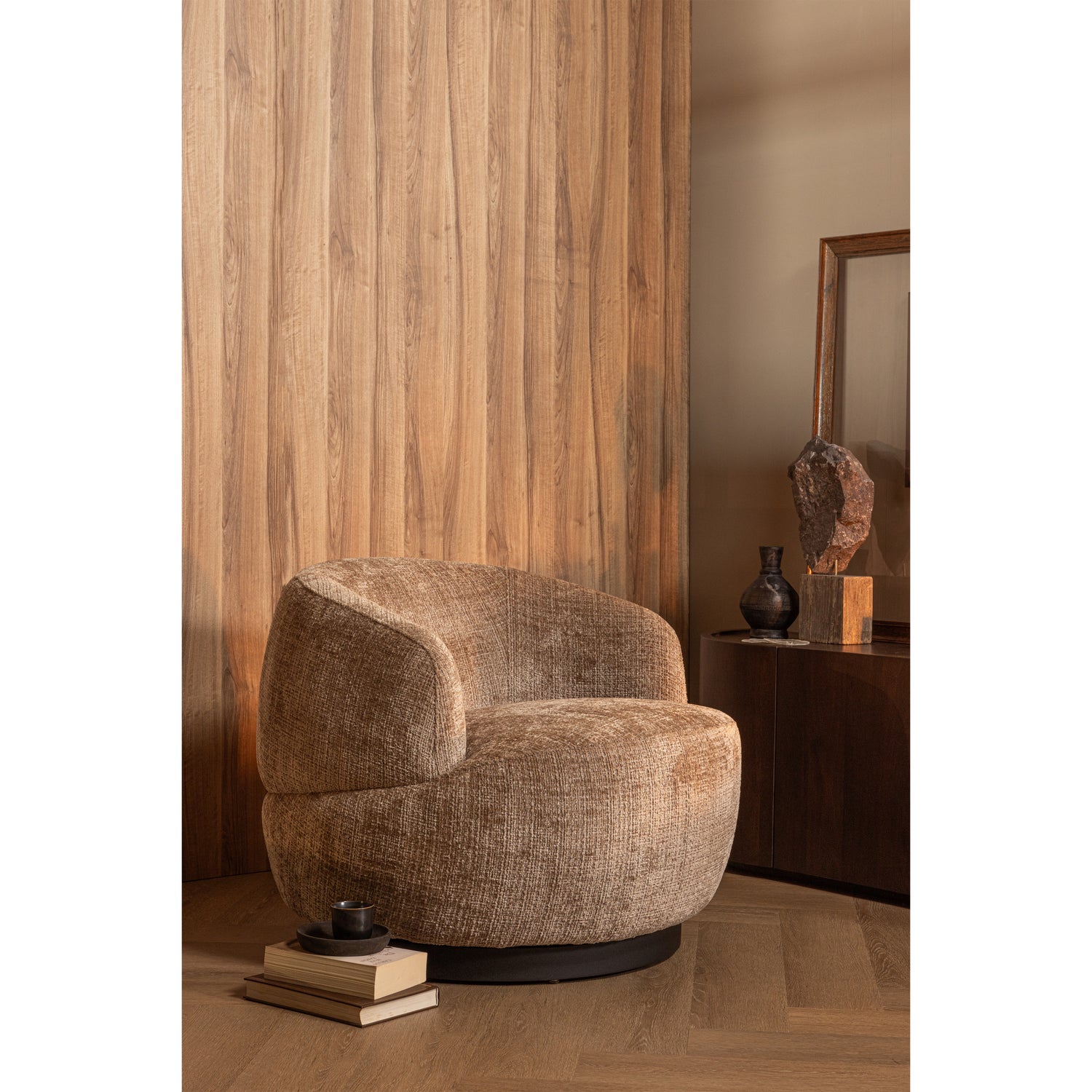 Draaibare Fauteuil Woolly - Chenille Zand - Afbeelding 8