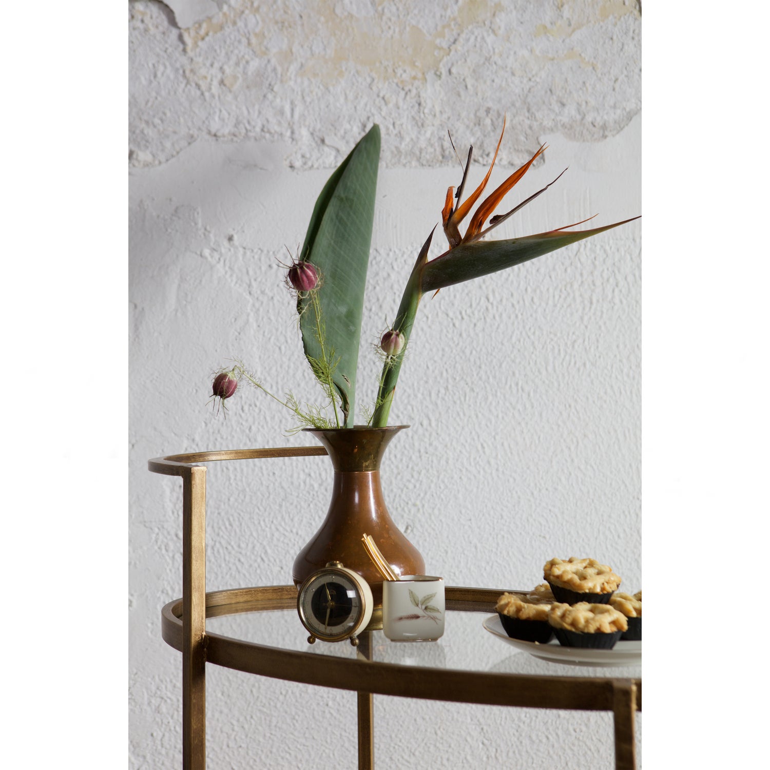 Trolley Push Metaal Antique - Brass - Afbeelding 3