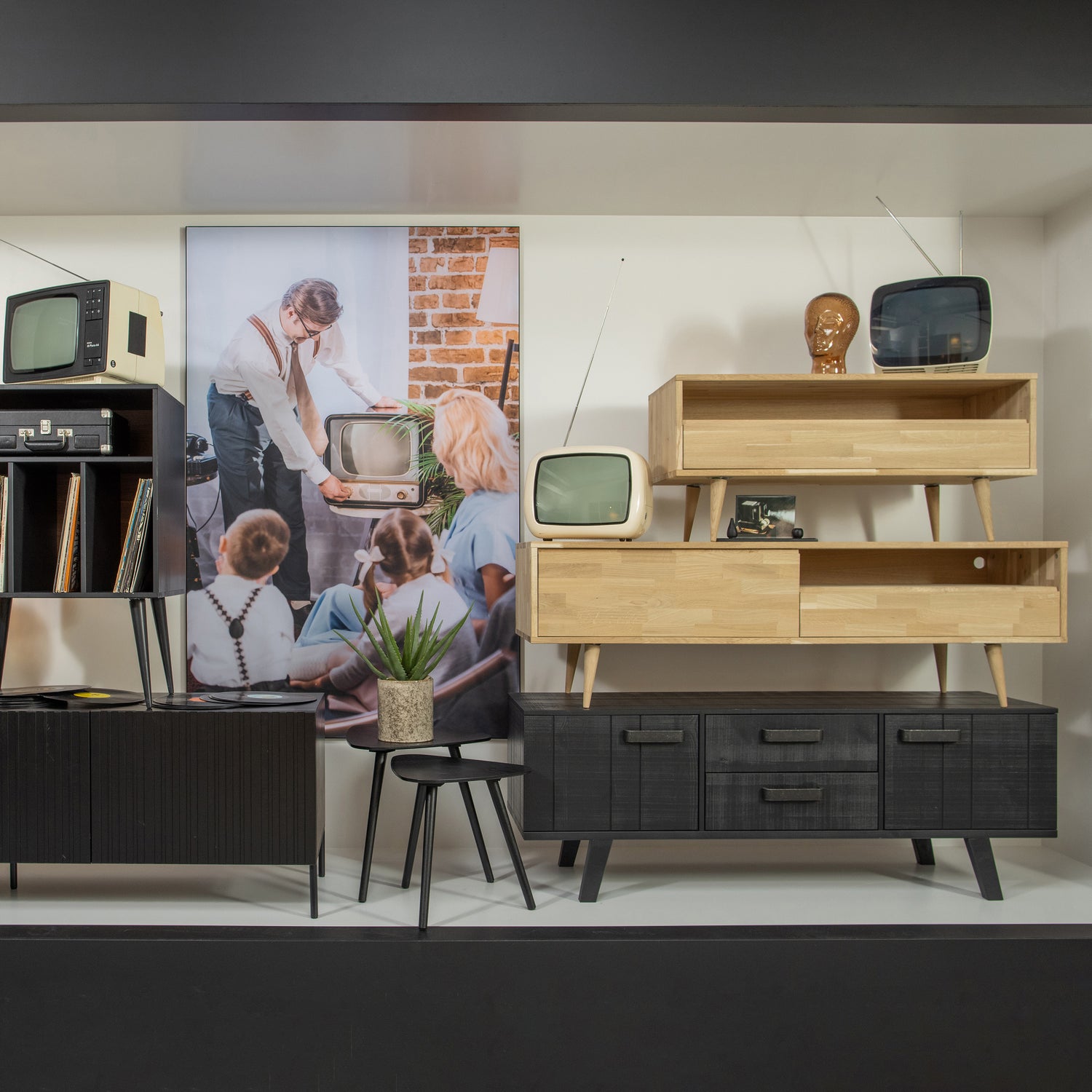 Bijzettafel Nila Set van 2 stuks, kleur Zwart - Afbeelding 10