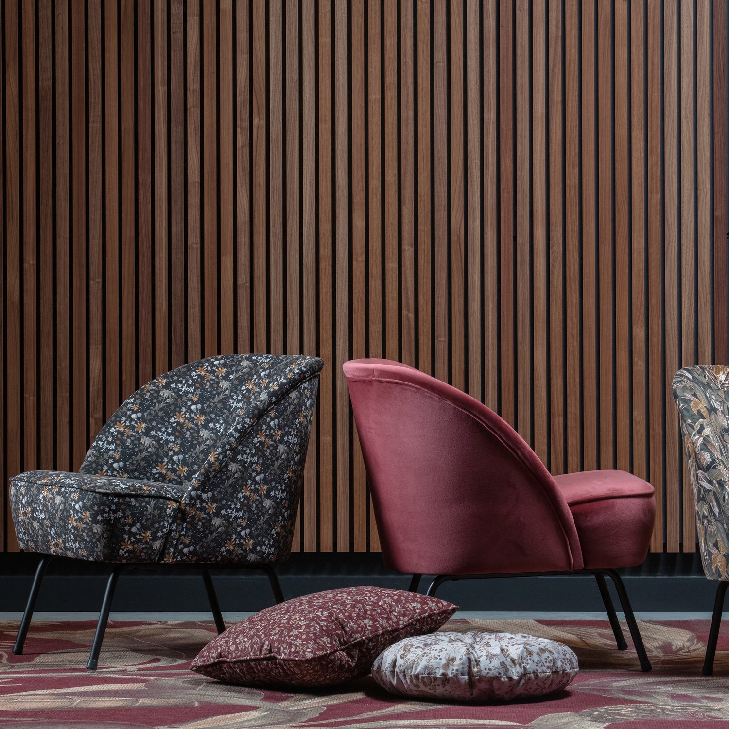 Fauteuil Vogue Velvet Bouquet - Zwart - Afbeelding 10