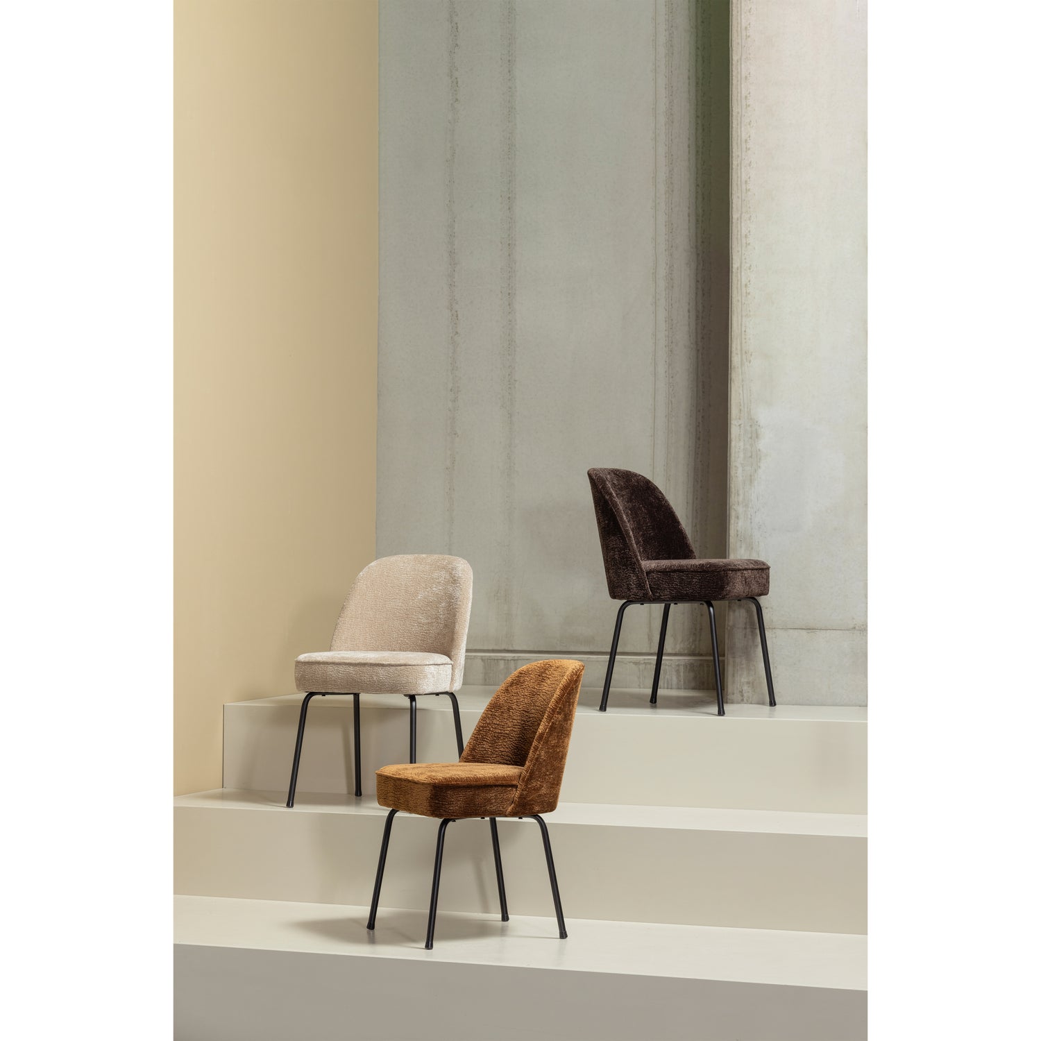 Eetkamerstoel Vogue Chenille - Donkerbruin - Afbeelding 10