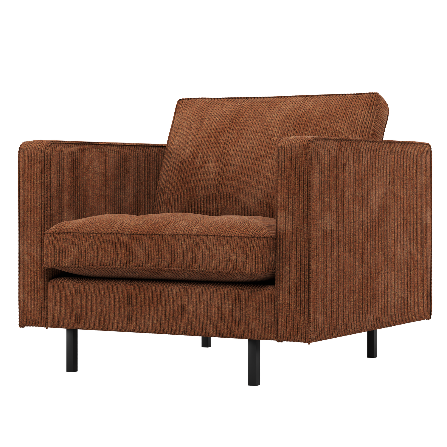 Fauteuil Rodeo Classic - Ribstof Roestbruin - Afbeelding 3